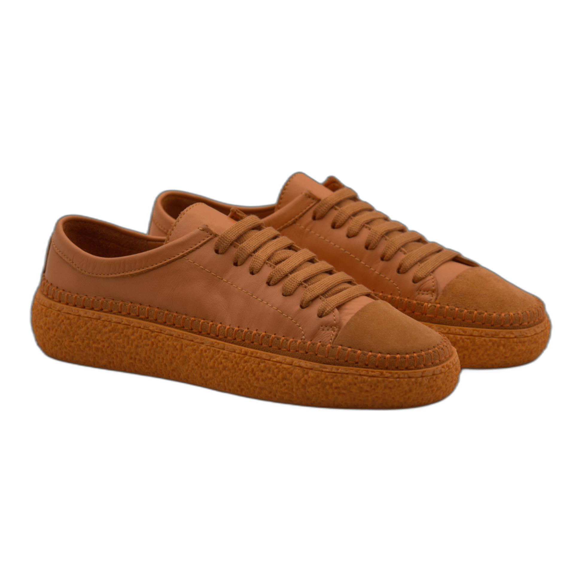 Women's Colorful Leather Sneakers - Great for the Office, Casual Days (Aimee Style) - Wear Sierra