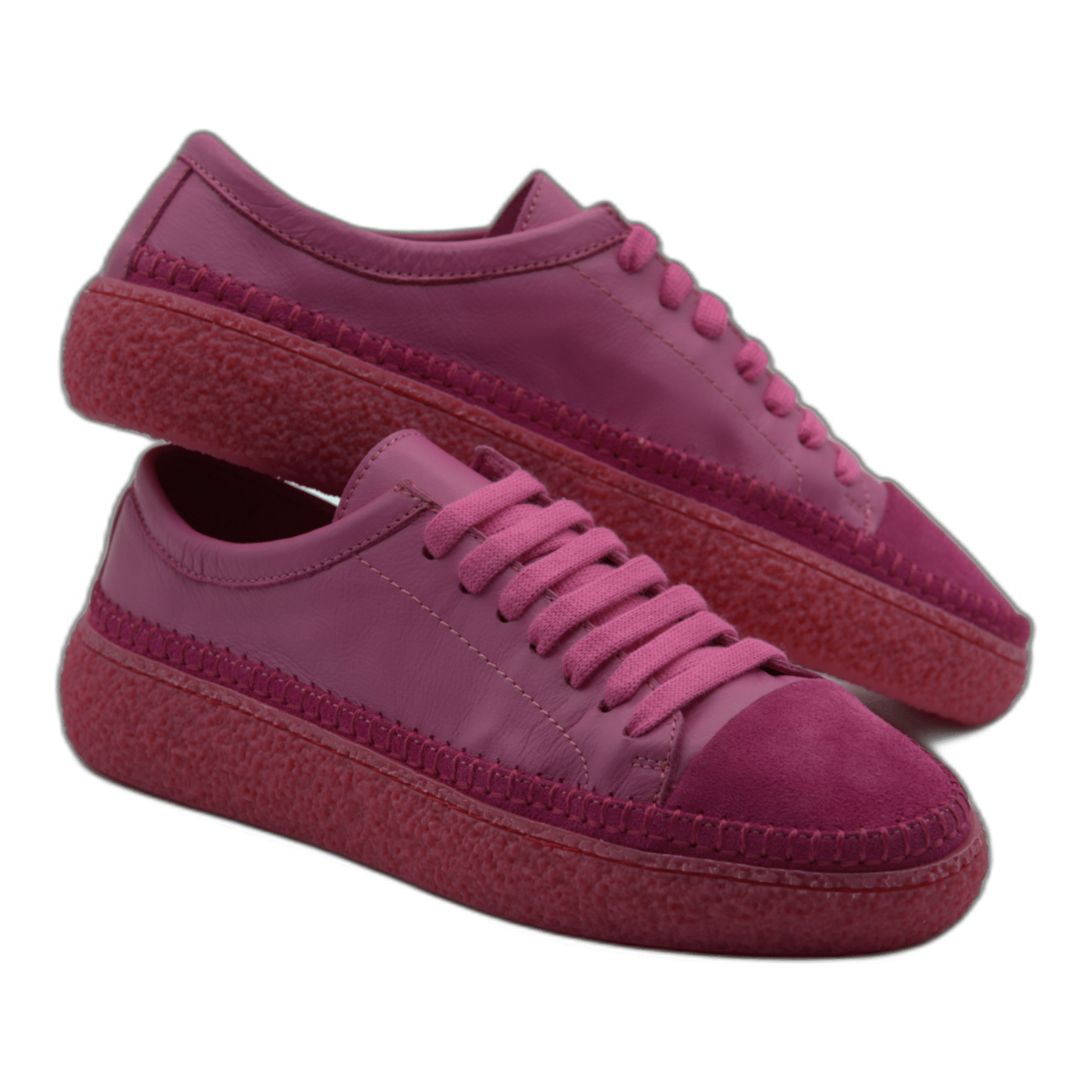 Women's Colorful Leather Sneakers - Great for the Office, Casual Days (Aimee Style) - Wear Sierra