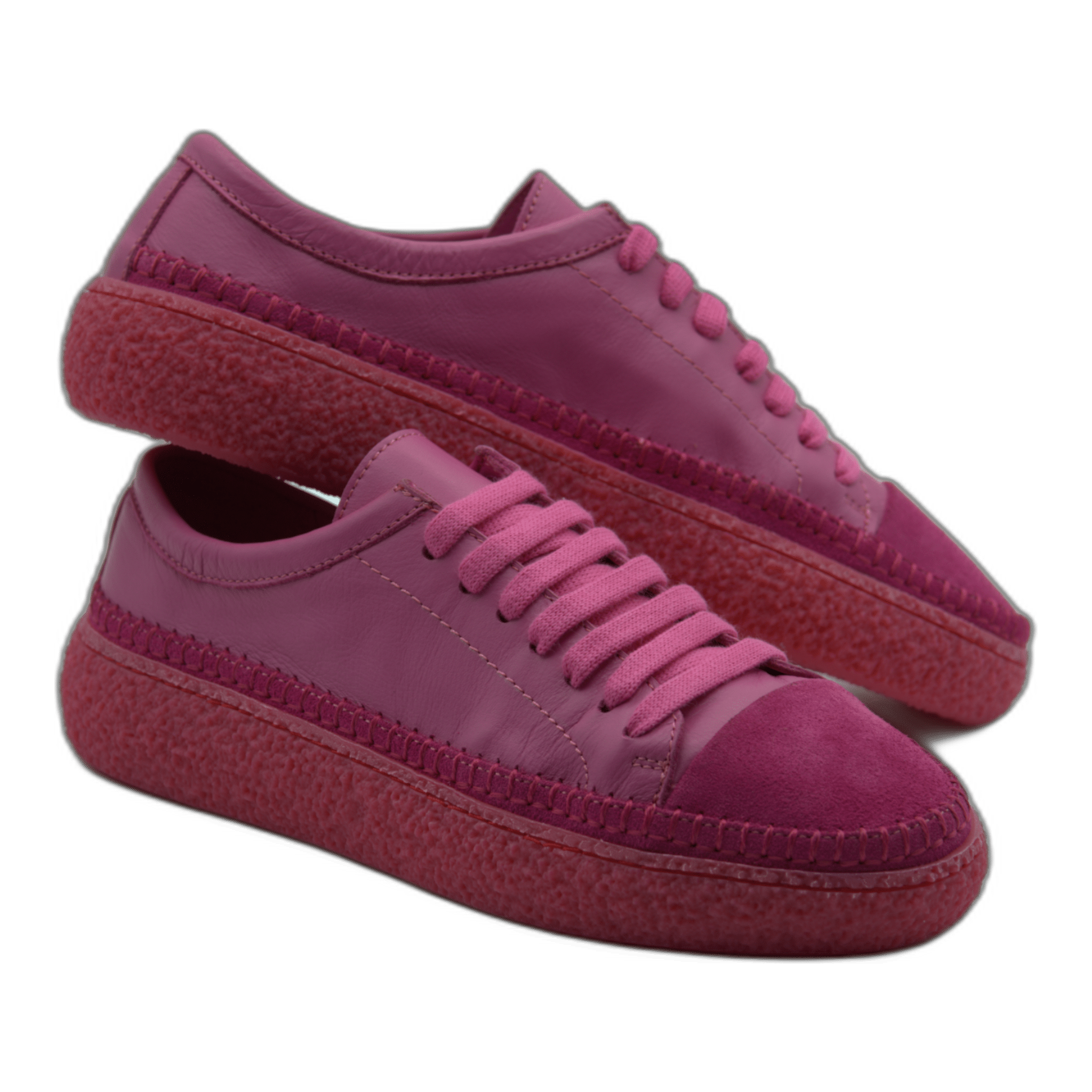 Women's Colorful Leather Sneakers - Great for the Office, Casual Days (Aimee Style) - Wear Sierra