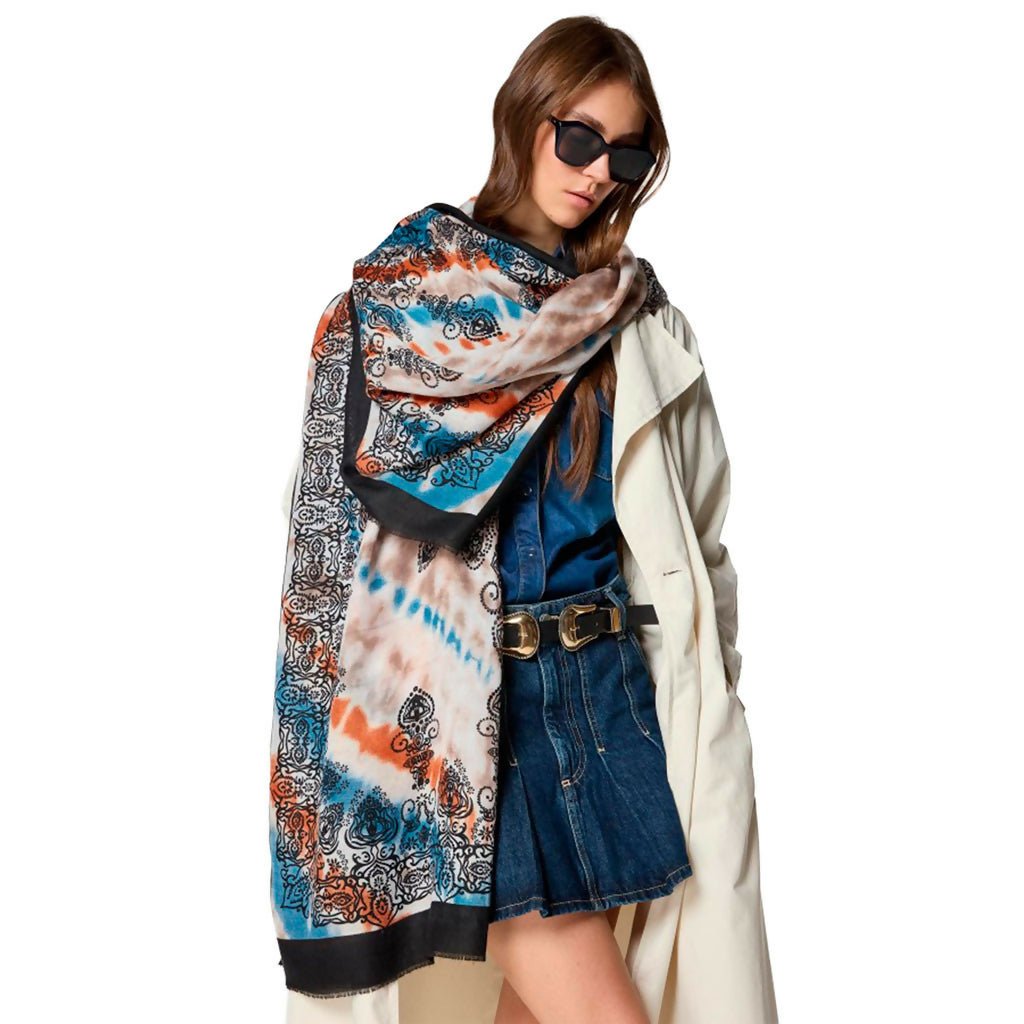 Women's Colorful, Patterned Lightweight Shawls or Shoulder Covers For Fall or Spring-Gift for Her - Wear Sierra