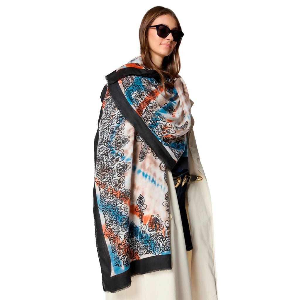 Women's Colorful, Patterned Lightweight Shawls or Shoulder Covers For Fall or Spring-Gift for Her - Wear Sierra