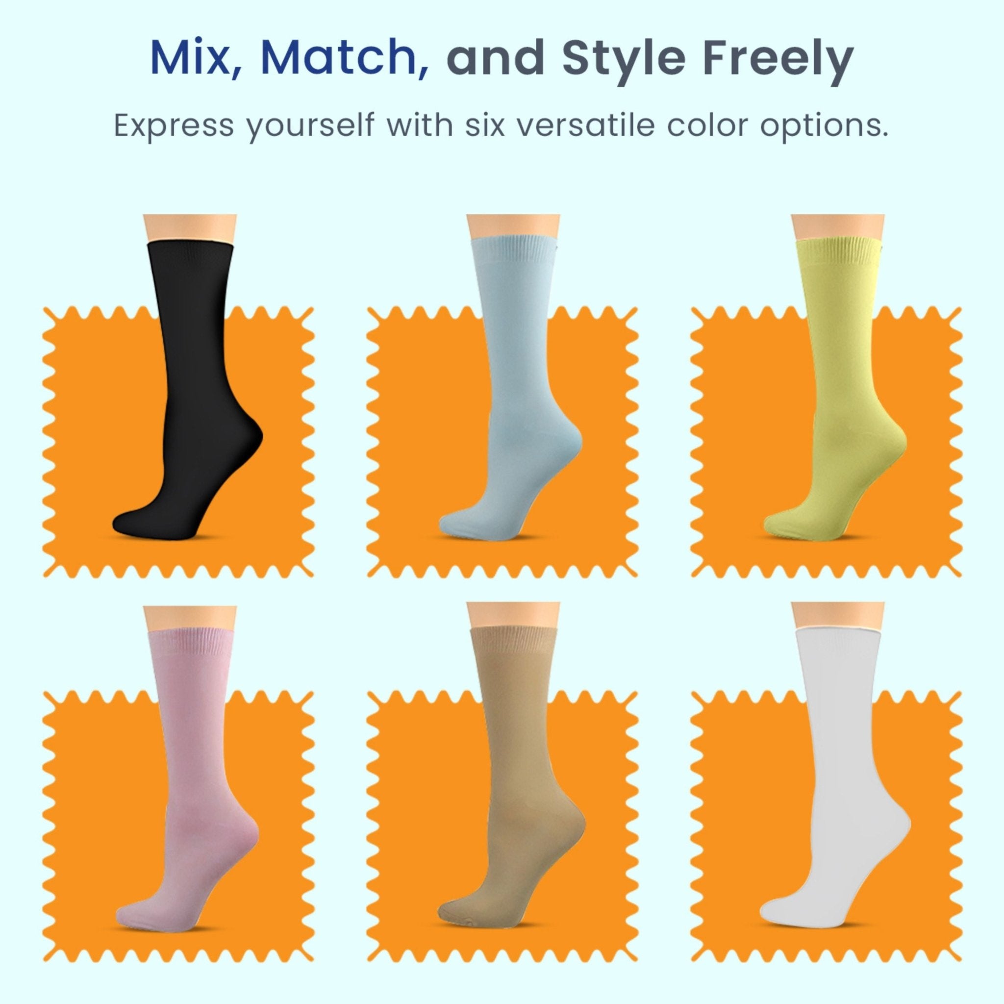 Women's Colorful Silky, Rayon Crew Socks in 3 Pair Packs - Perfect for Spring & Summer - Wear Sierra