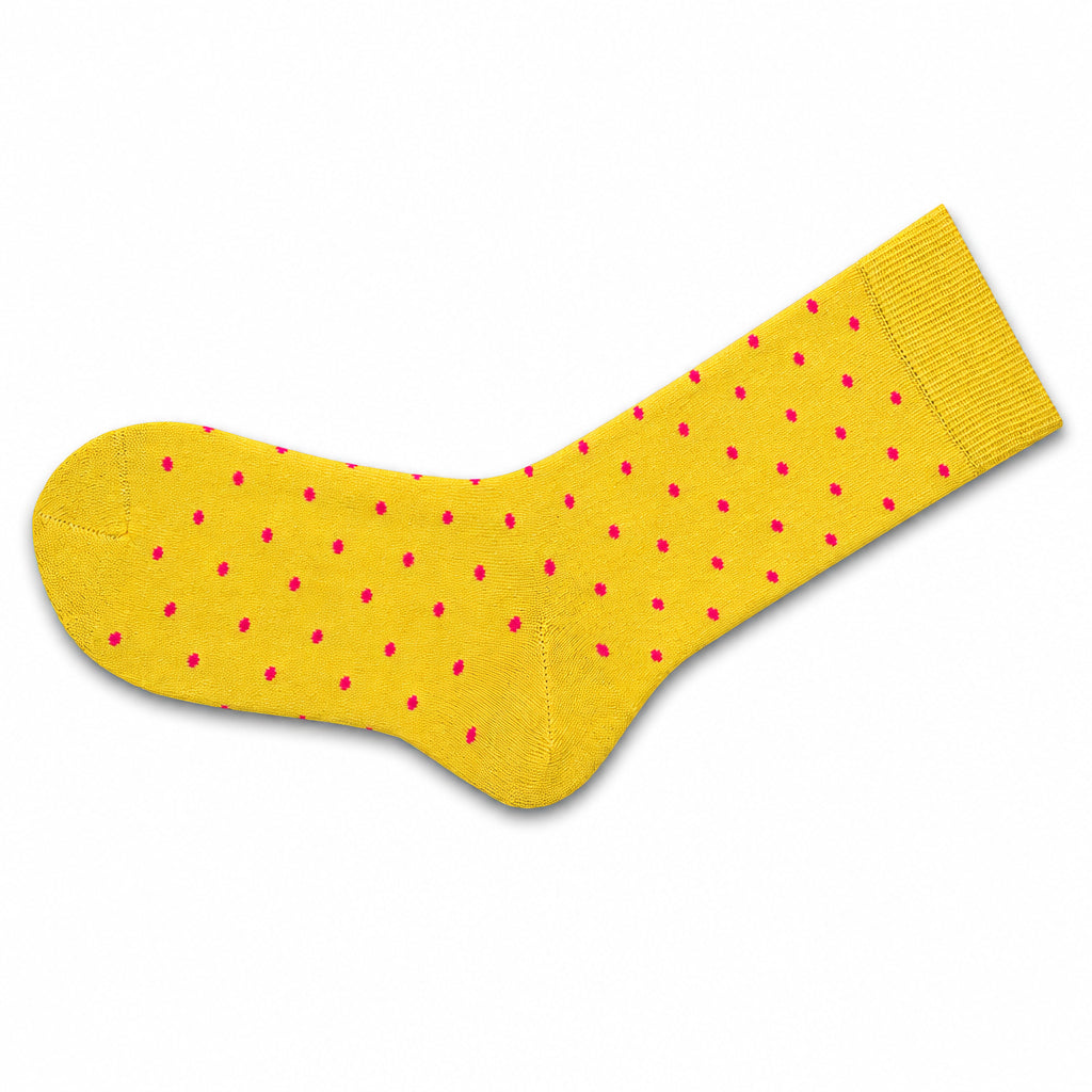 Women's Combed Cotton Crew Socks, Colorful Pin Dot Casual Women's 3 Pair Packs - Wear Sierra
