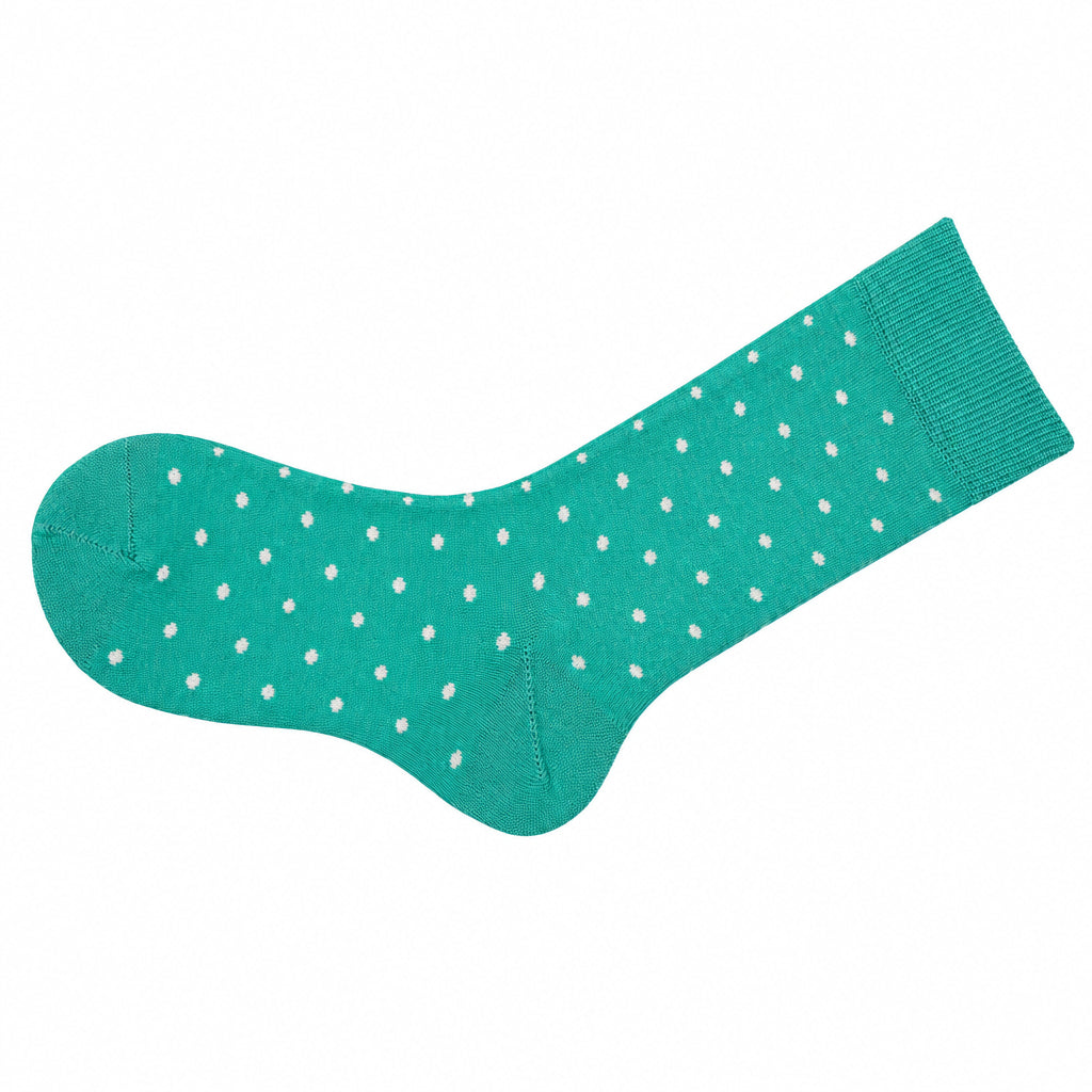Women's Combed Cotton Crew Socks, Colorful Pin Dot Casual Women's 3 Pair Packs - Wear Sierra