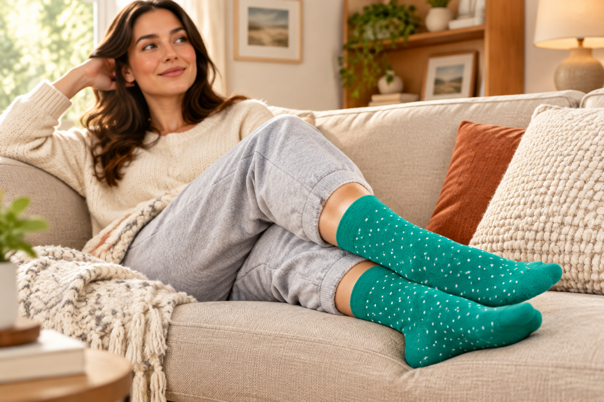 Women’s Polka Dot Cotton Socks – Fun, Colorful & Comfortable 3 Pair Pack