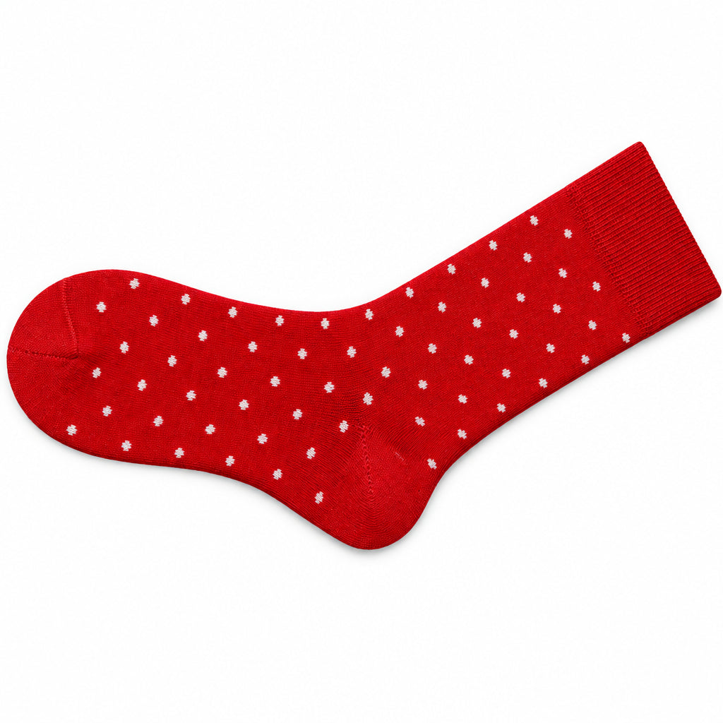 Women's Combed Cotton Crew Socks, Colorful Pin Dot Casual Women's 3 Pair Packs - Wear Sierra