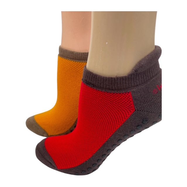 Women's Cotton Anklet-Hi Socks with Non-Skid Gripper Soles, Socks for Yoga & Lounging - Wear Sierra