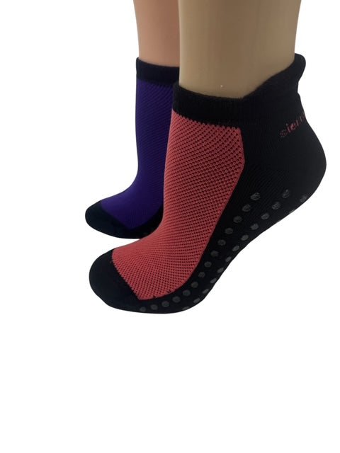 Women's Cotton Anklet-Hi Socks with Non-Skid Gripper Soles, Socks for Yoga & Lounging - Wear Sierra