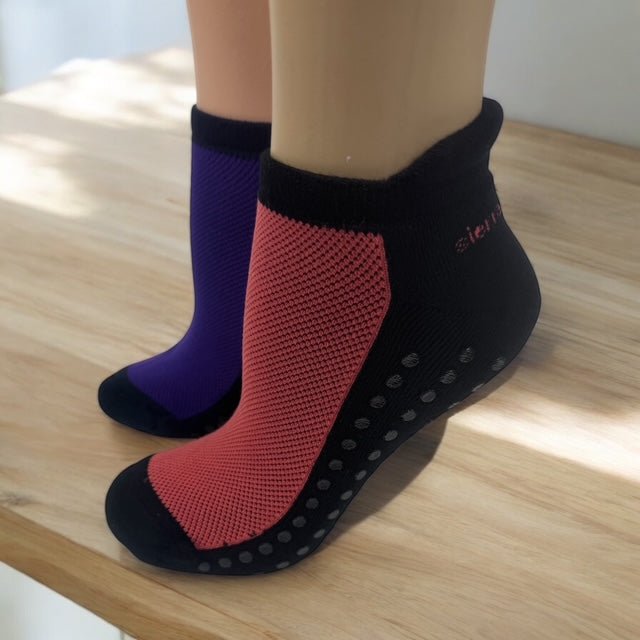 Women's Cotton Anklet-Hi Socks with Non-Skid Gripper Soles, Socks for Yoga & Lounging - Wear Sierra