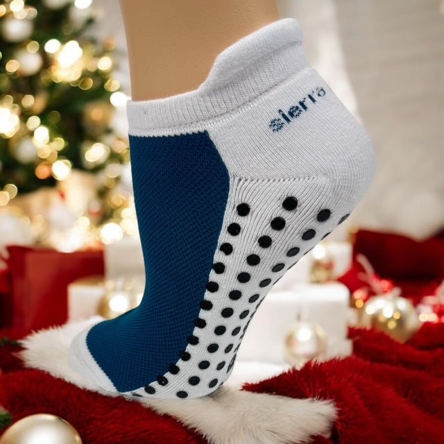 Women's Cotton Anklet-Hi Socks with Non-Skid Gripper Soles, Socks for Yoga & Lounging - Wear Sierra