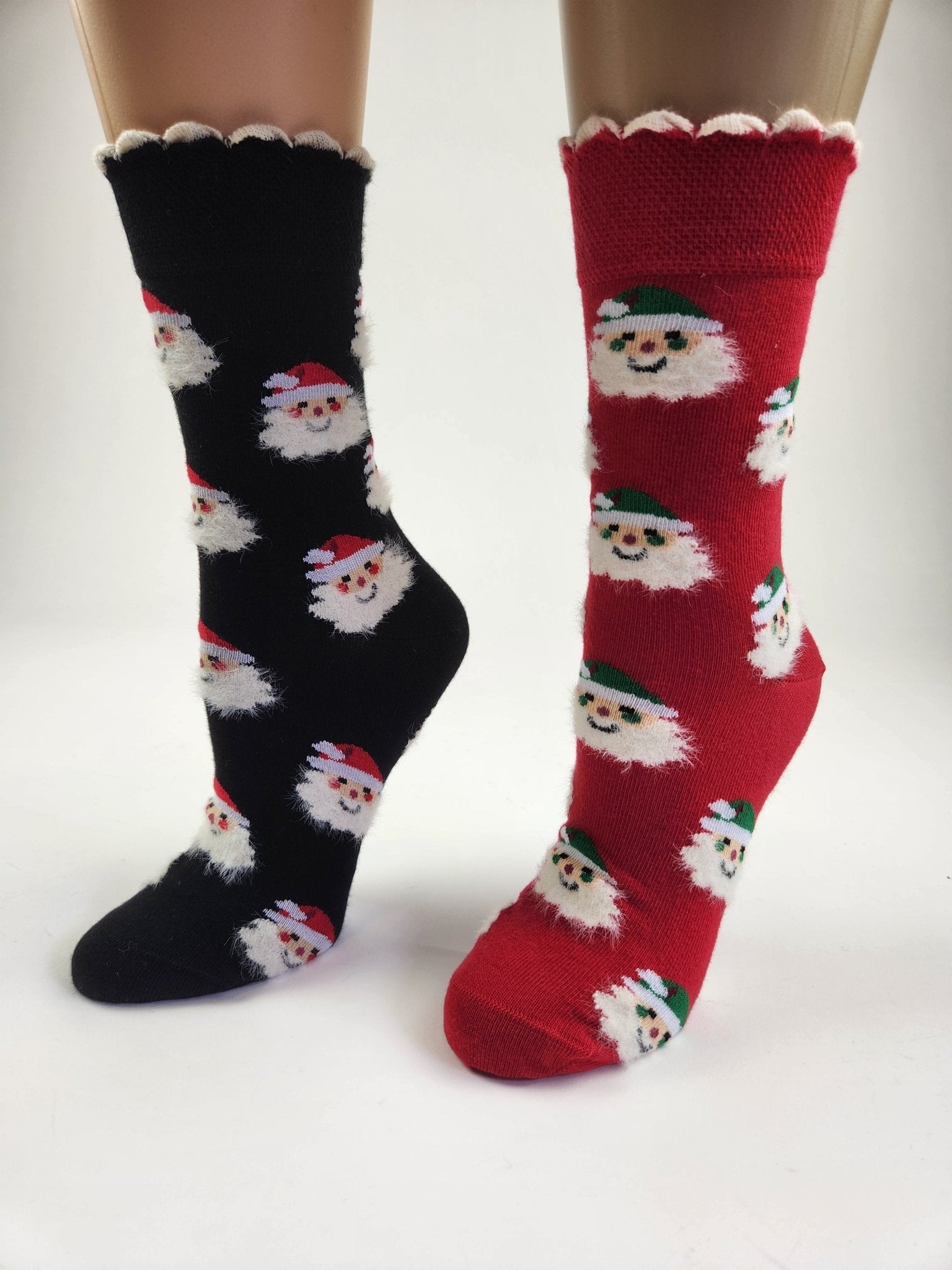 Women's Crew Socks for Winter and Christmas - 2 Pair Packs Colorful Socks for the Holidays - Wear Sierra