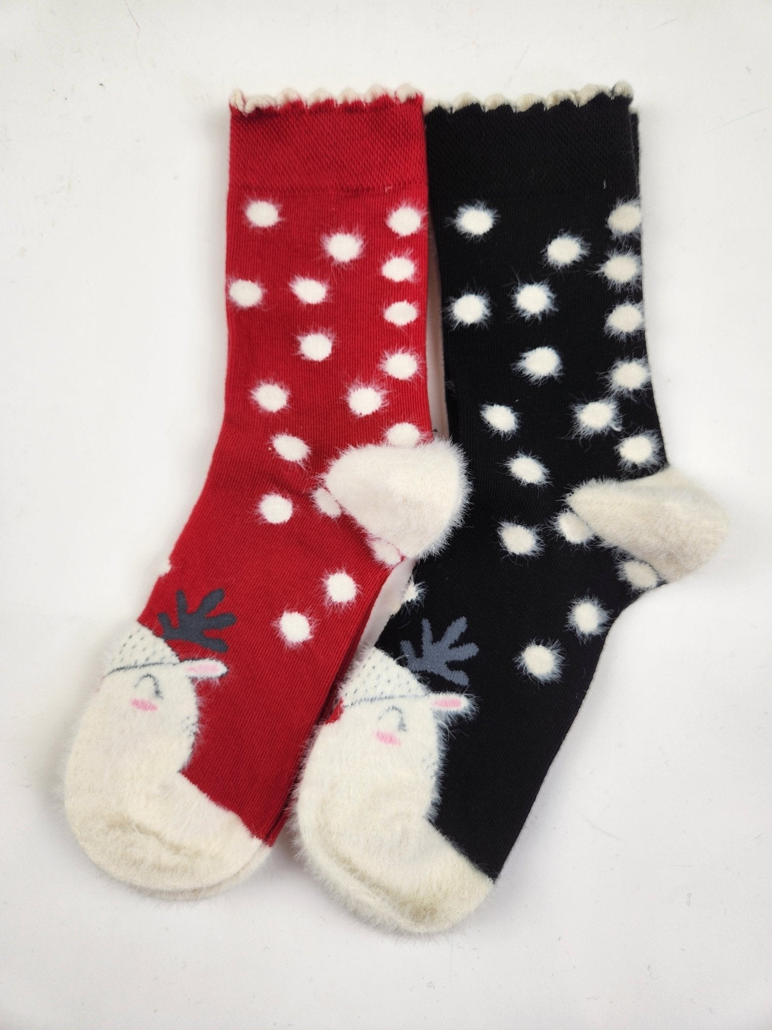 Women's Crew Socks for Winter and Christmas - 2 Pair Packs Colorful Socks for the Holidays - Wear Sierra