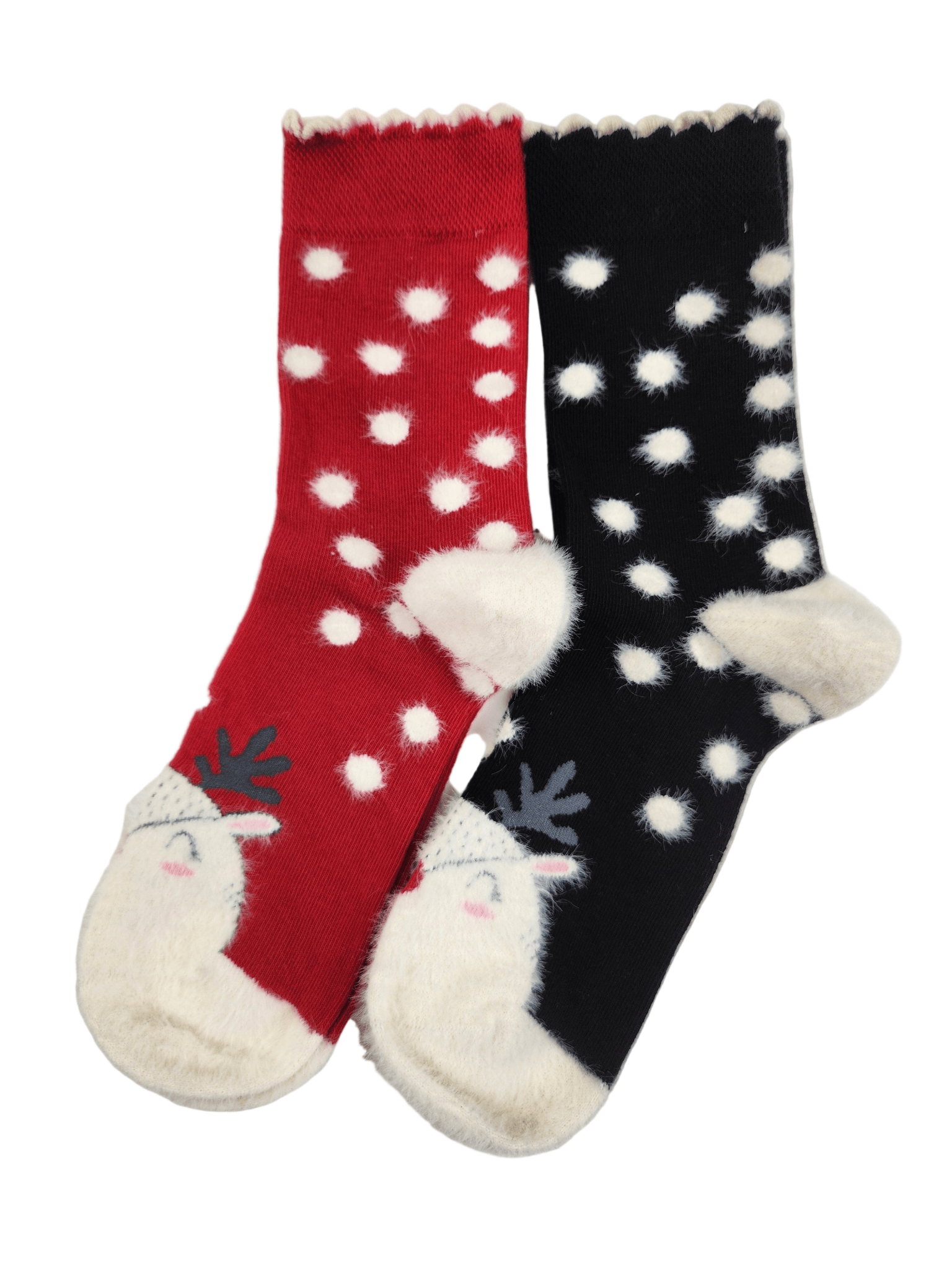 Women's Crew Socks for Winter and Christmas - 2 Pair Packs Colorful Socks for the Holidays - Wear Sierra