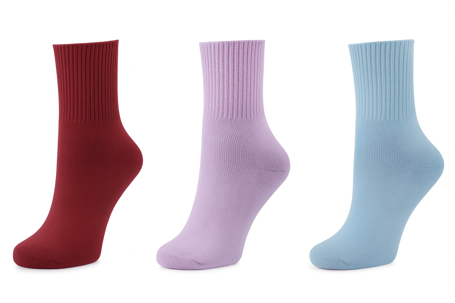 Women's Diabetic Arthritic Rayon Crew Socks 3 - Pair Packs - Wear Sierra