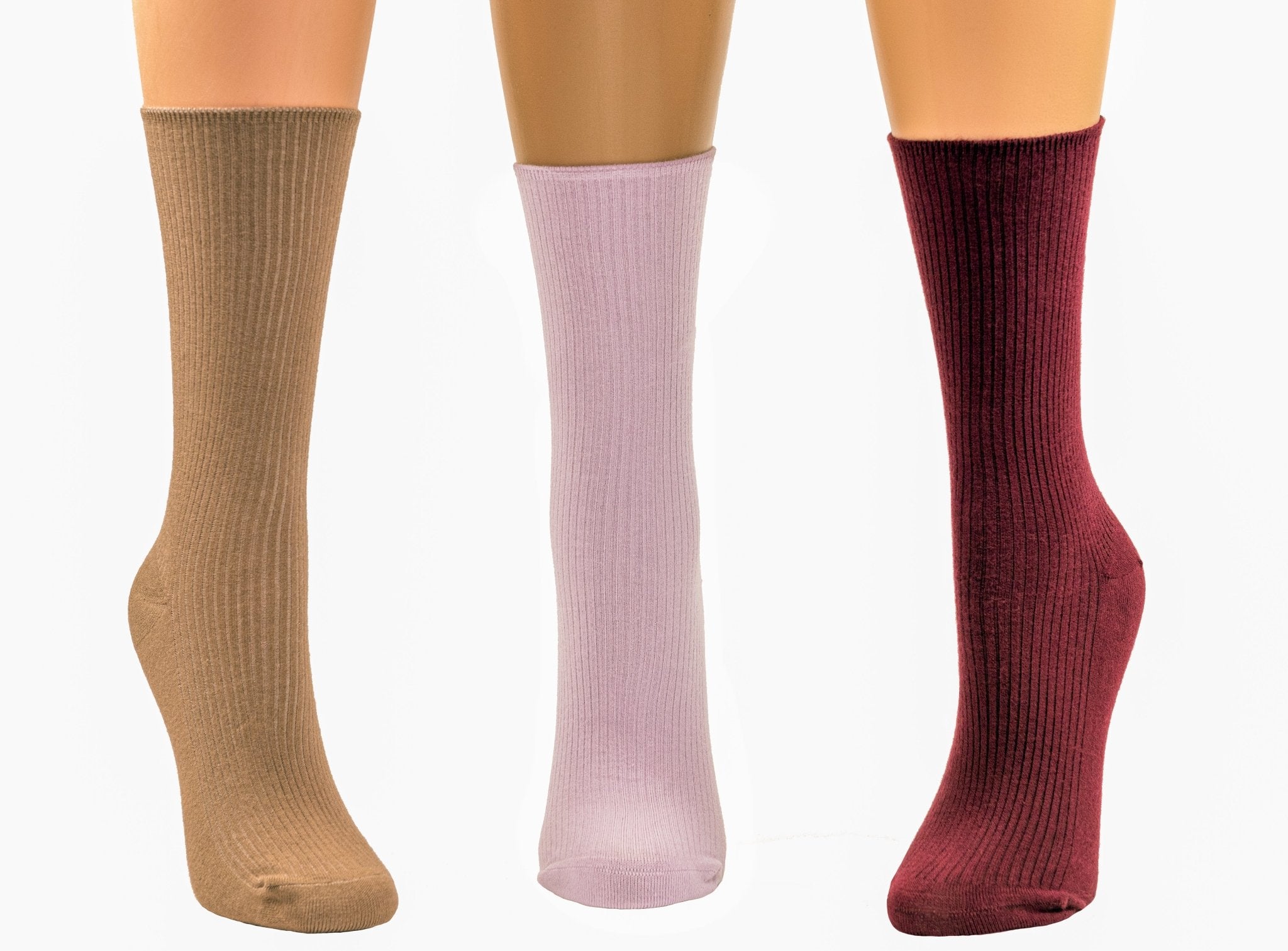 Women's Diabetic Arthritic Rayon Crew Socks 3 - Pair Packs - Wear Sierra