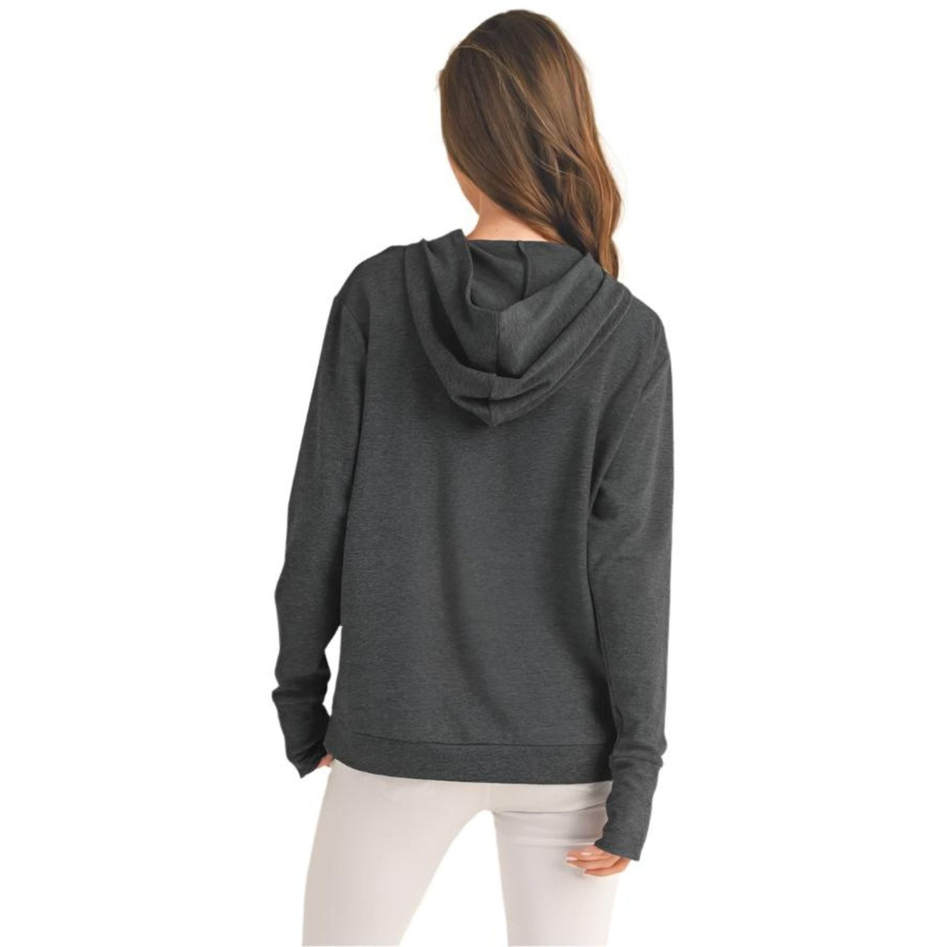 Women's Hoodie Ultra Soft Brushed Rayon Jacket with Thumb Holes - Wear Sierra