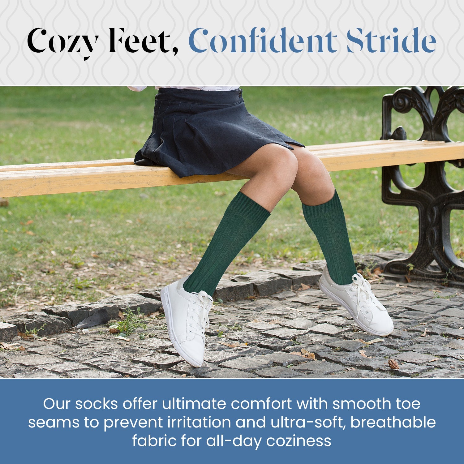 Women's Knee High Socks, Girls & Boys School Uniform Socks in Soft and Warm Acrylic Classic Colors - Wear Sierra