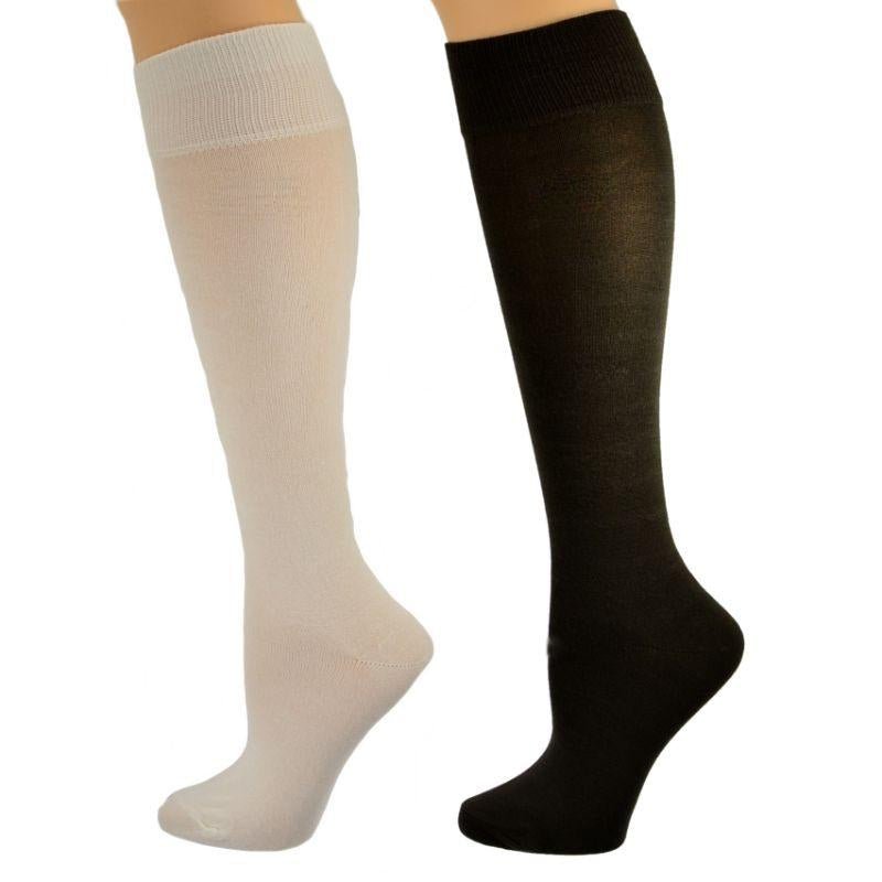 Women's Knee High Socks, Women's Classic Flat Knit Rayon Knee Hi Socks, 2 Pair Pack - Wear Sierra
