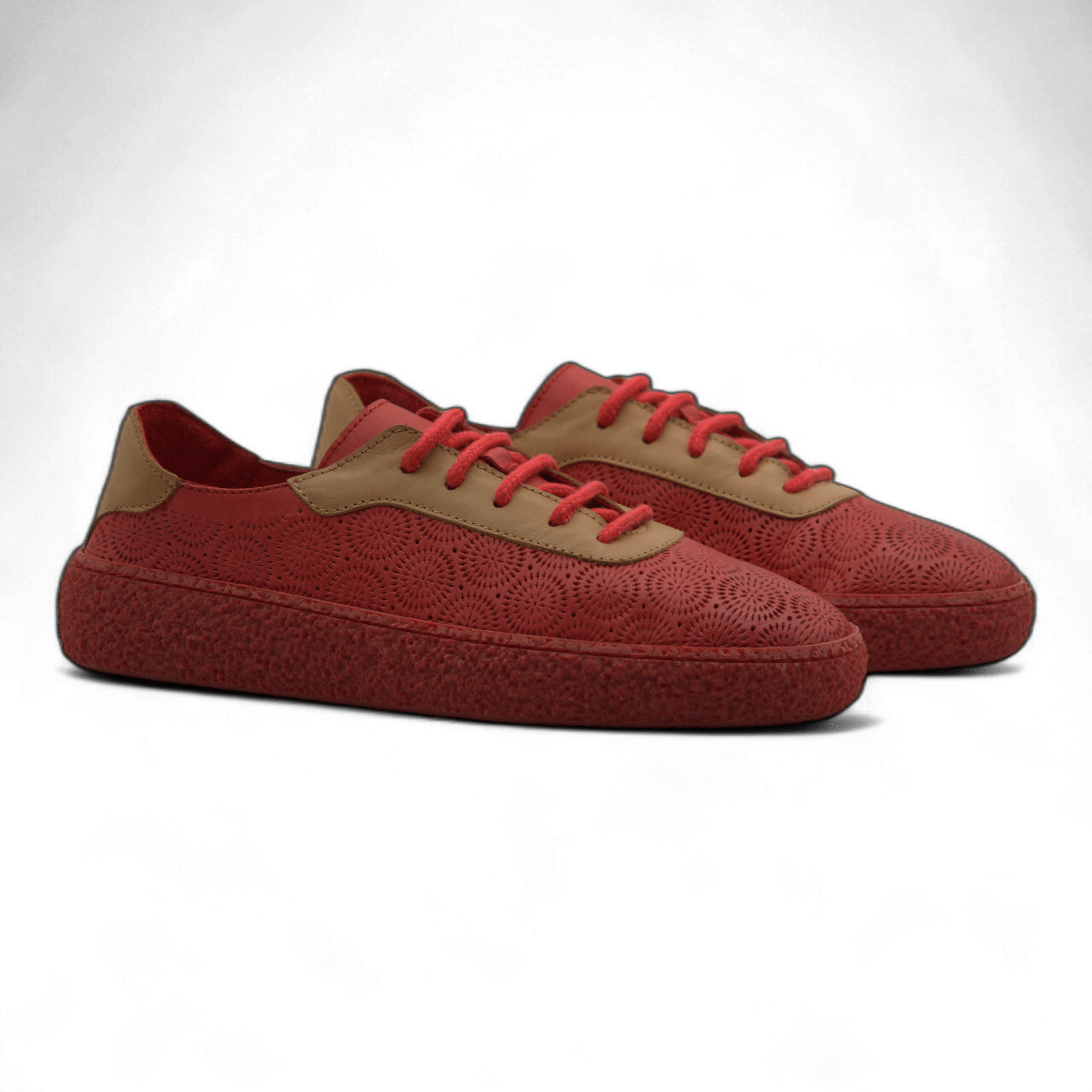 Women's Lace-Up Slip On Leather Sneakers (Colette Style) - Wear Sierra