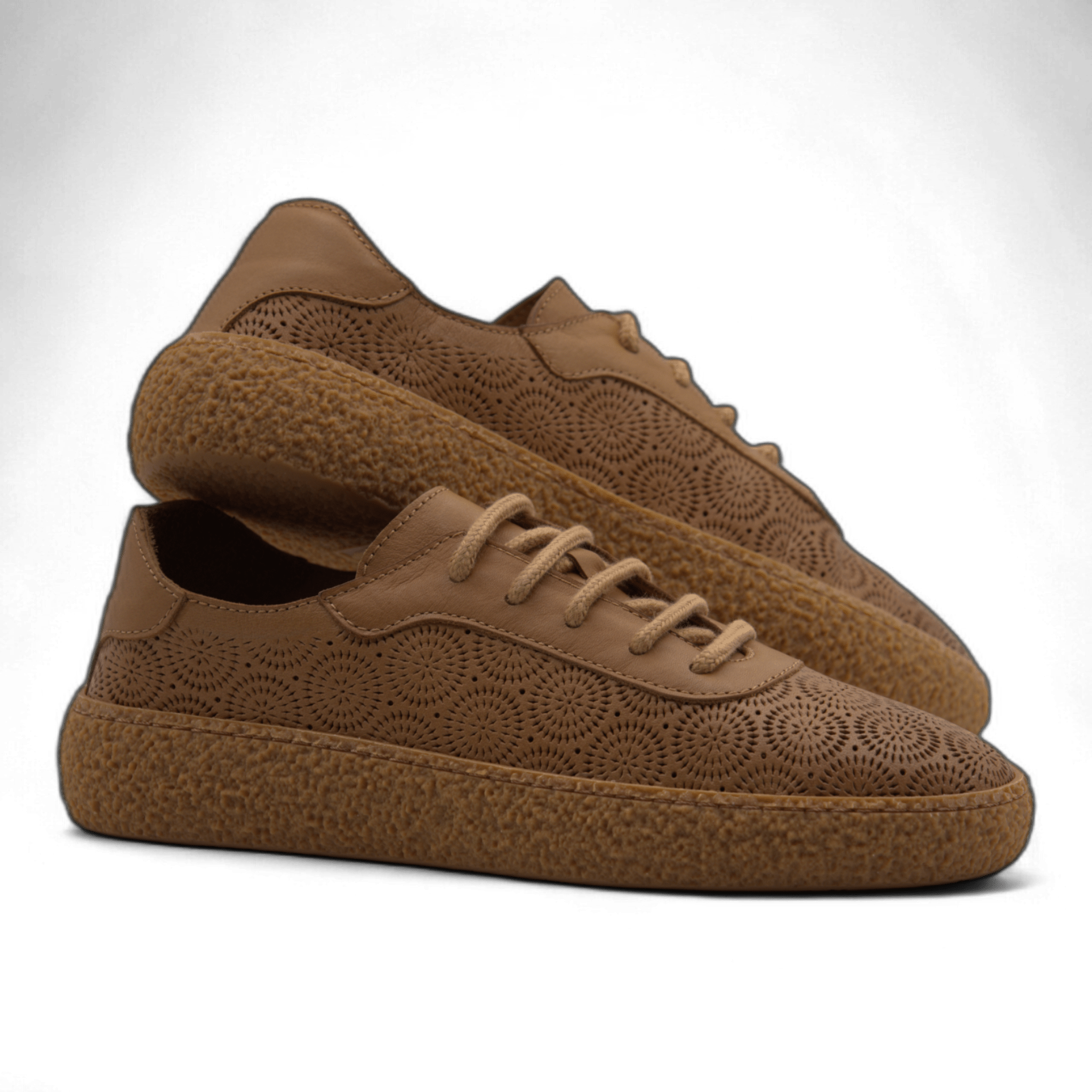 Women's Lace-Up Slip On Leather Sneakers (Colette Style) - Wear Sierra