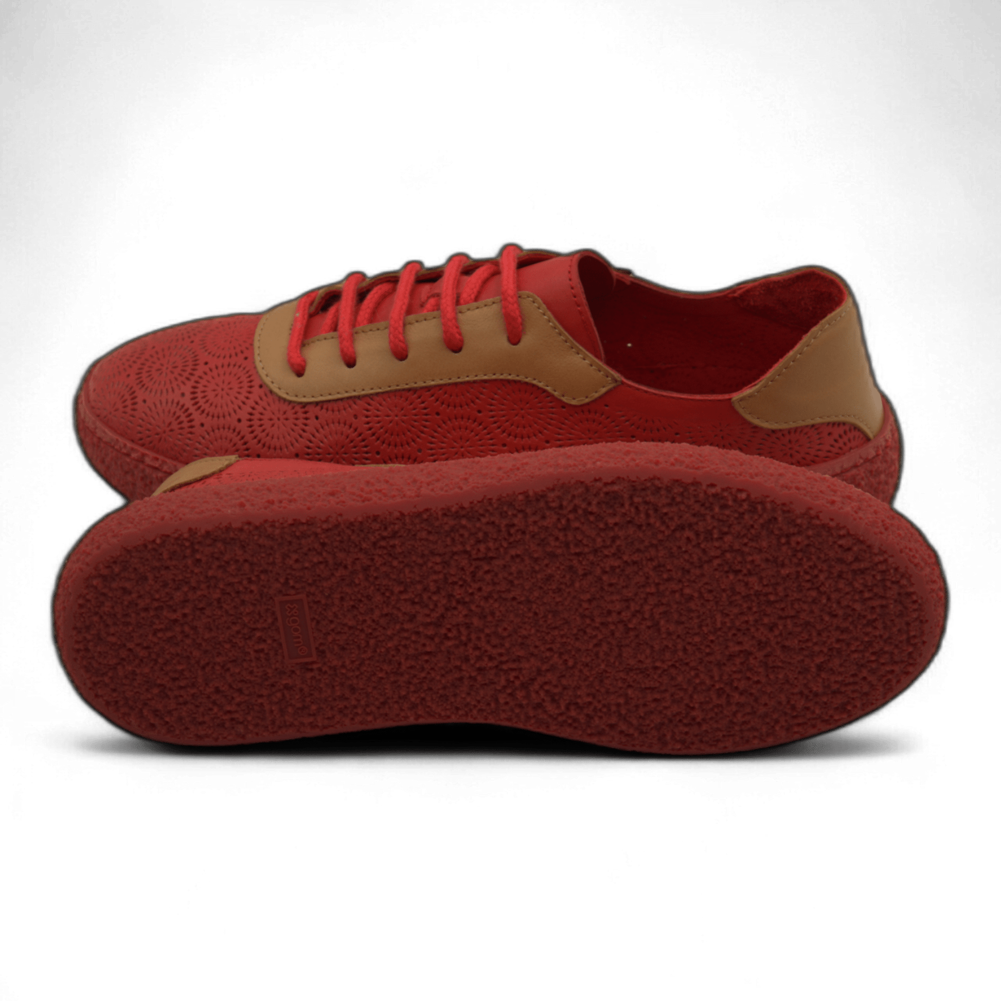 Women's Lace-Up Slip On Leather Sneakers (Colette Style) - Wear Sierra