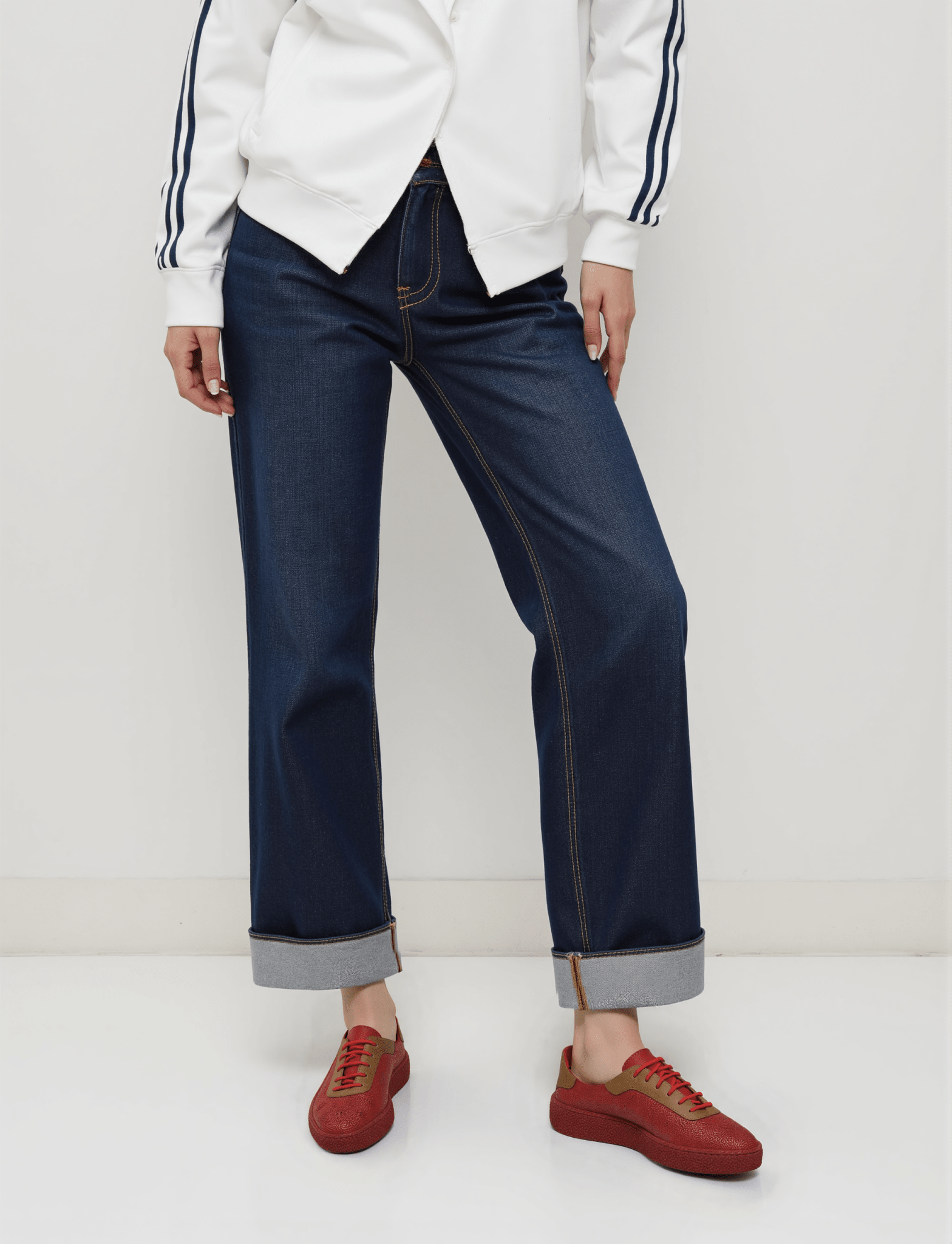 Women's Lace-Up Slip On Leather Sneakers (Colette Style) - Wear Sierra