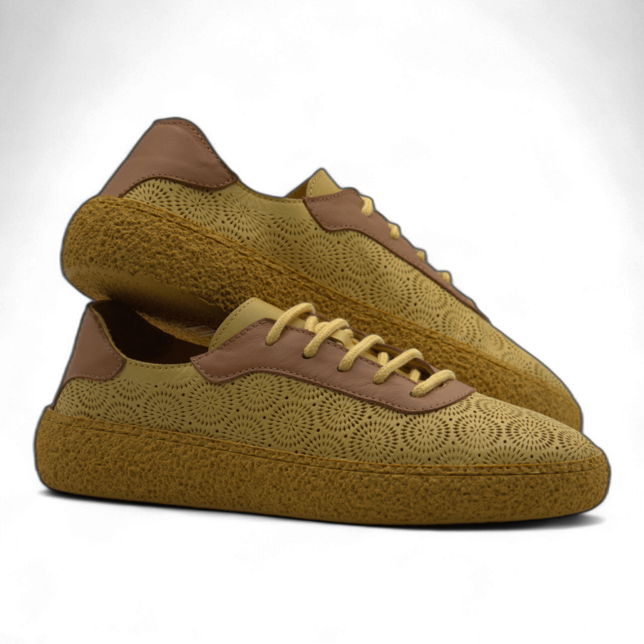 Women's Lace-Up Slip On Leather Sneakers (Colette Style) - Wear Sierra