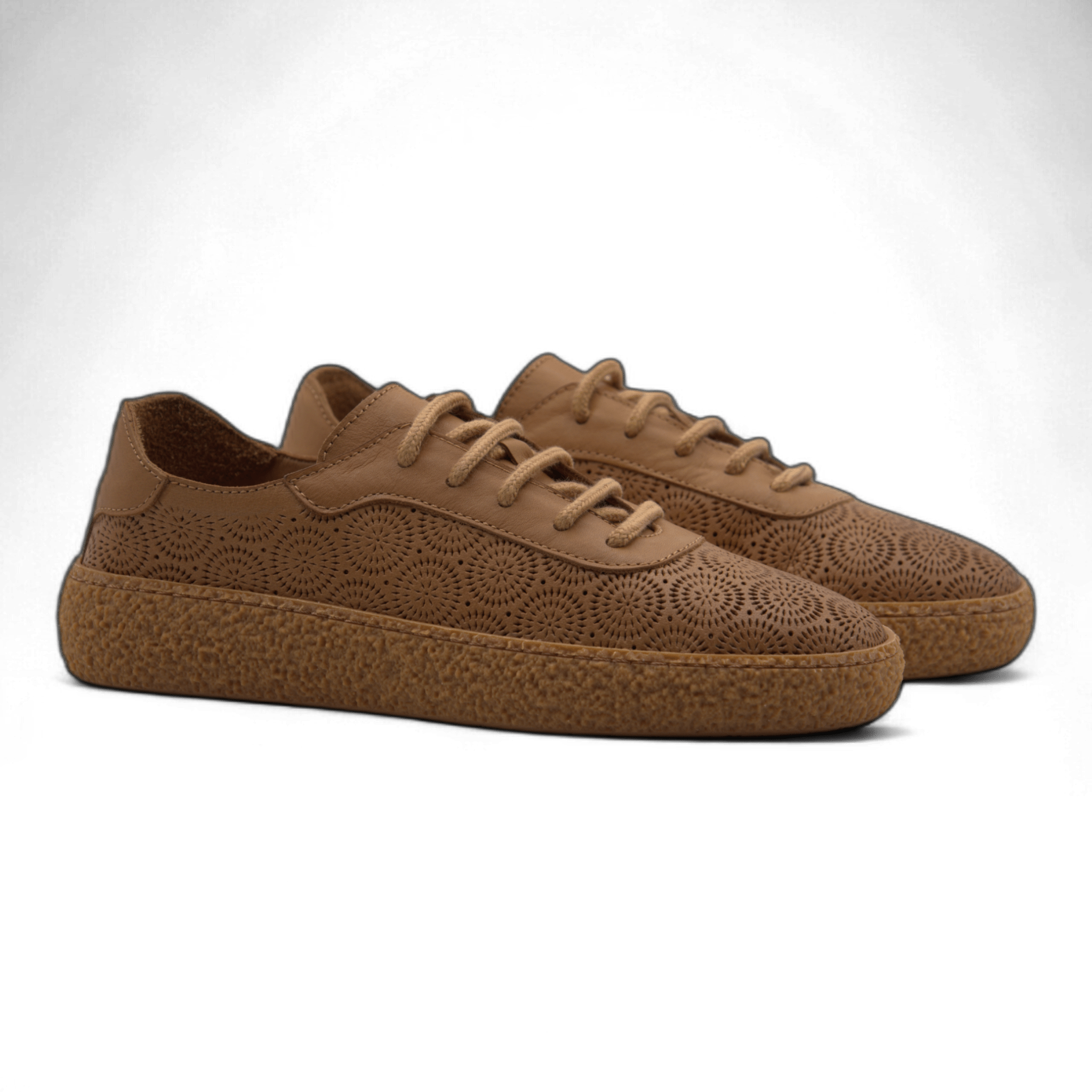 Women's Lace-Up Slip On Leather Sneakers (Colette Style) - Wear Sierra