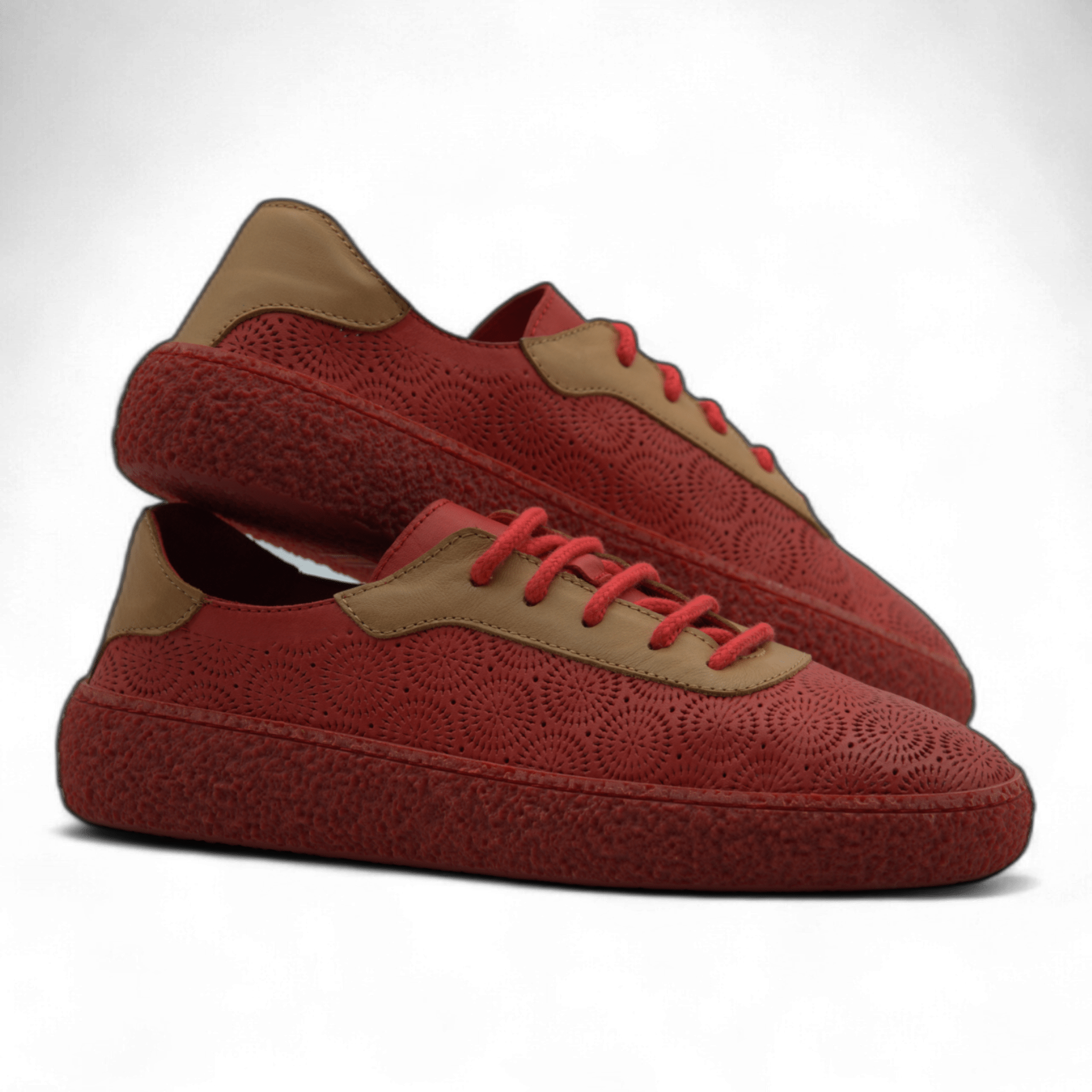Women's Lace-Up Slip On Leather Sneakers (Colette Style) - Wear Sierra