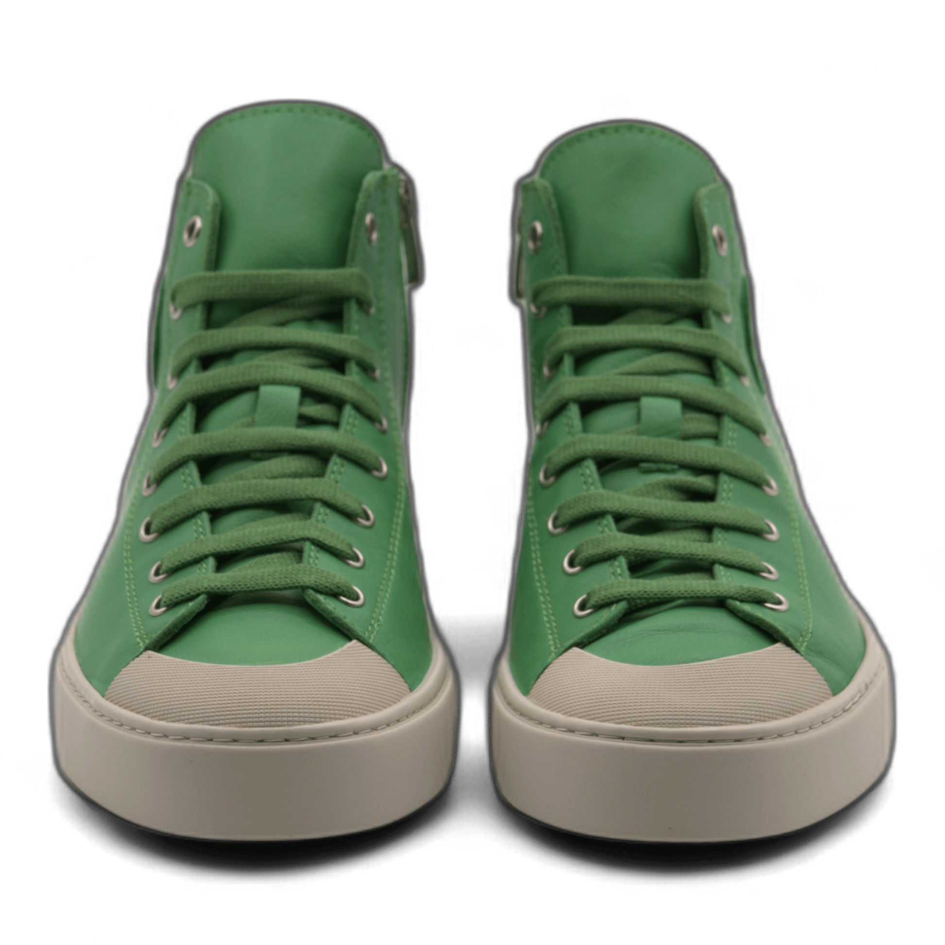 Women's Leather High Top Sneakers with Convenient Side Zipper (August Style) - Wear Sierra