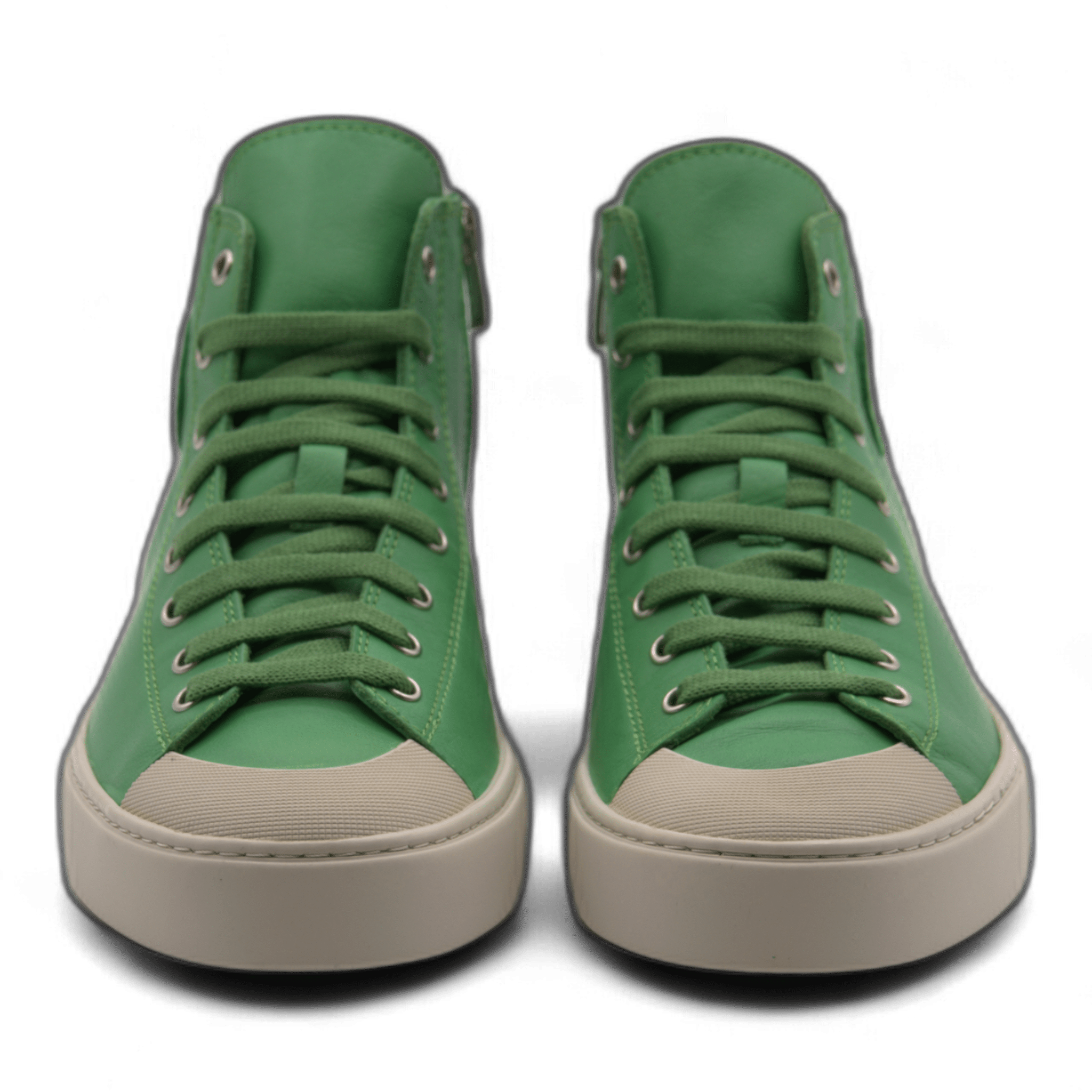 Women's Leather High Top Sneakers with Convenient Side Zipper (August Style) - Wear Sierra