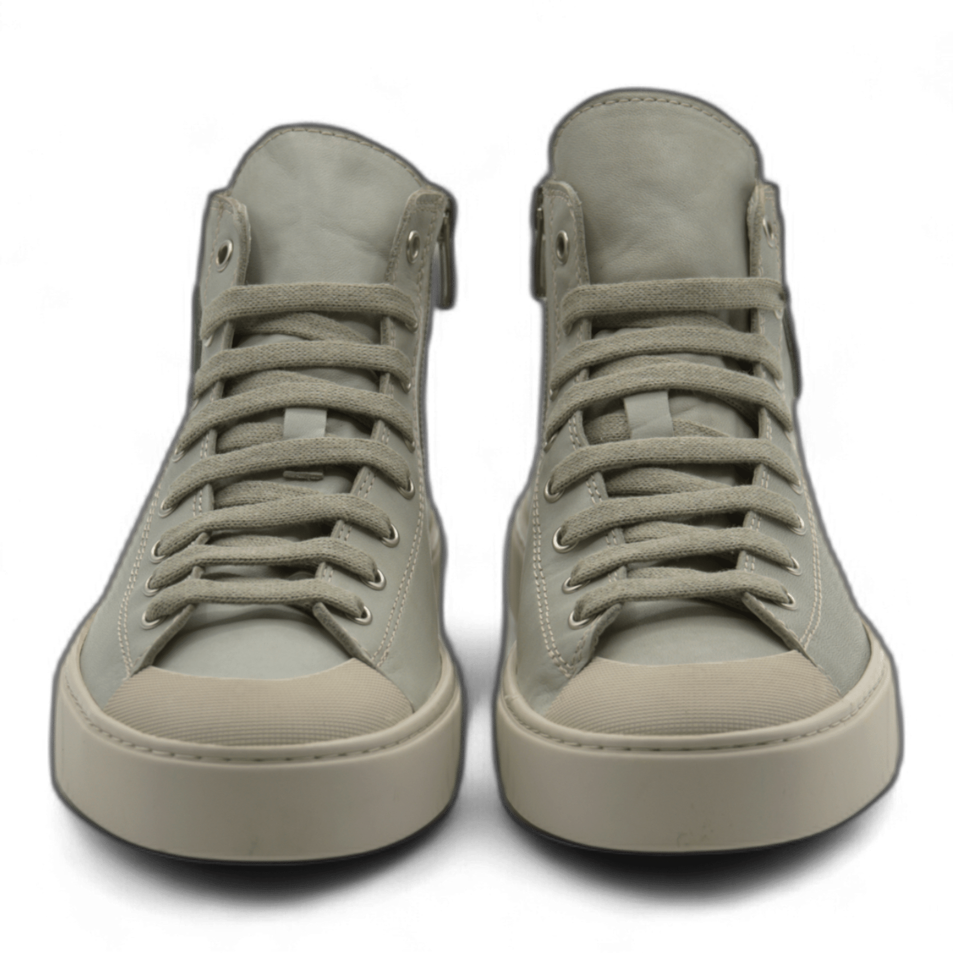 Women's Leather High Top Sneakers with Convenient Side Zipper (August Style) - Wear Sierra
