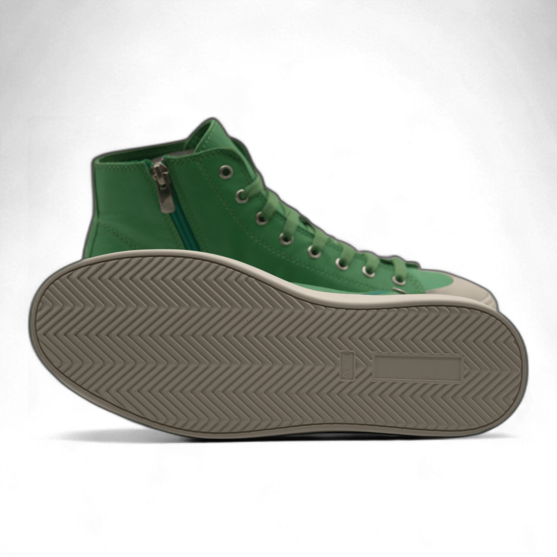 Women's Leather High Top Sneakers with Convenient Side Zipper (August Style) - Wear Sierra