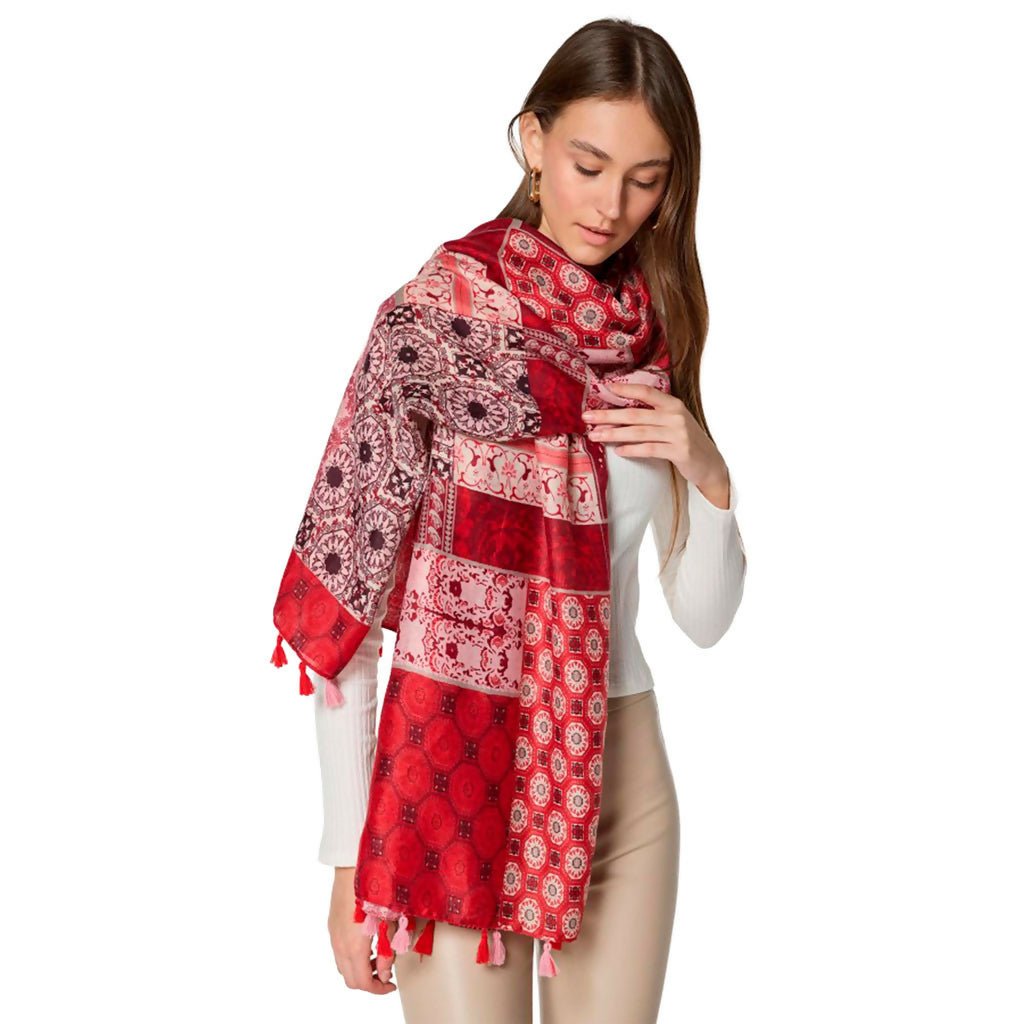 Women's Lightweight Colorful and Stylish Shawls With Tassels-Perfect Shoulder Covers For Spring and Fall - Wear Sierra