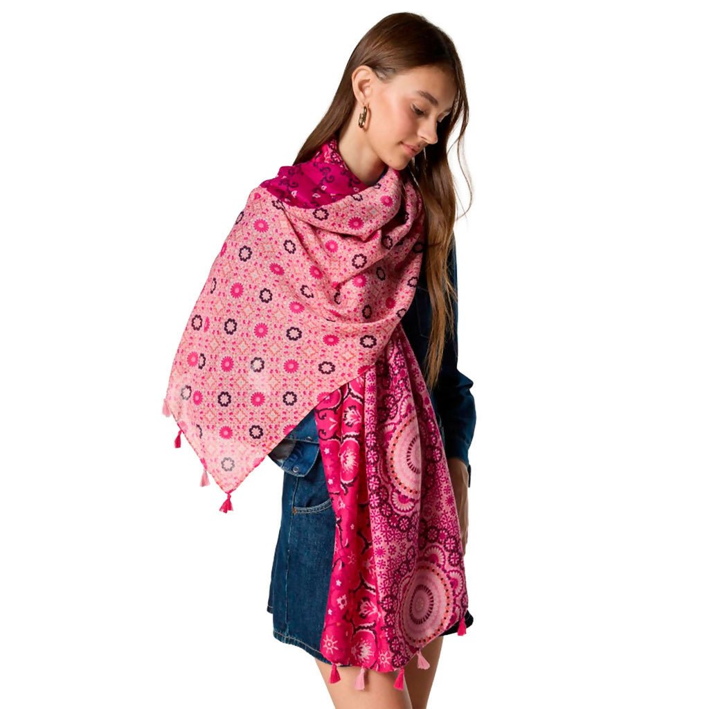 Women's Lightweight Colorful and Stylish Shawls With Tassels-Perfect Shoulder Covers For Spring and Fall - Wear Sierra