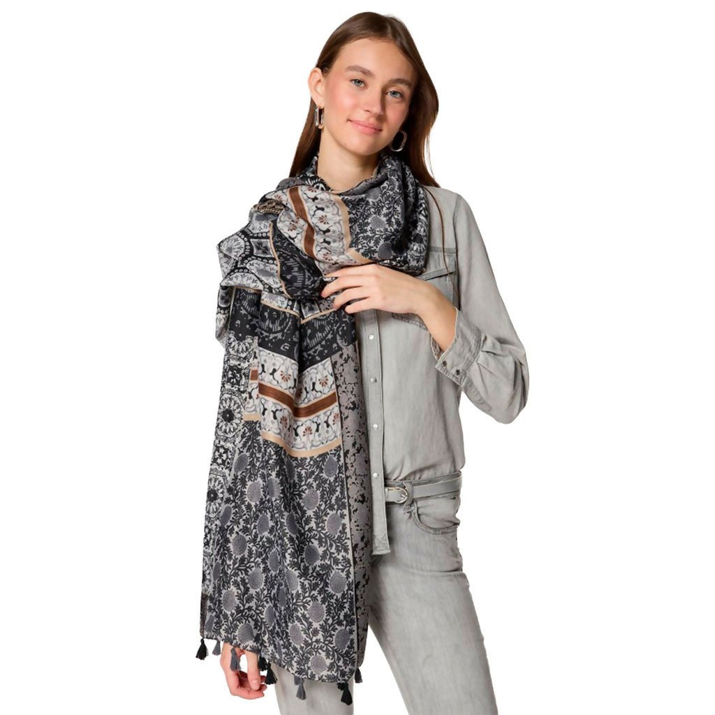 Women's Lightweight Colorful and Stylish Shawls With Tassels-Perfect Shoulder Covers For Spring and Fall - Wear Sierra