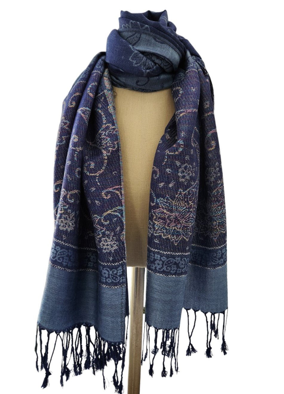 Women's Lightweight Pashmina Floral Paisley Scarves or Wrap - Perfect for Warmer Weather and Change in Seasons - Wear Sierra