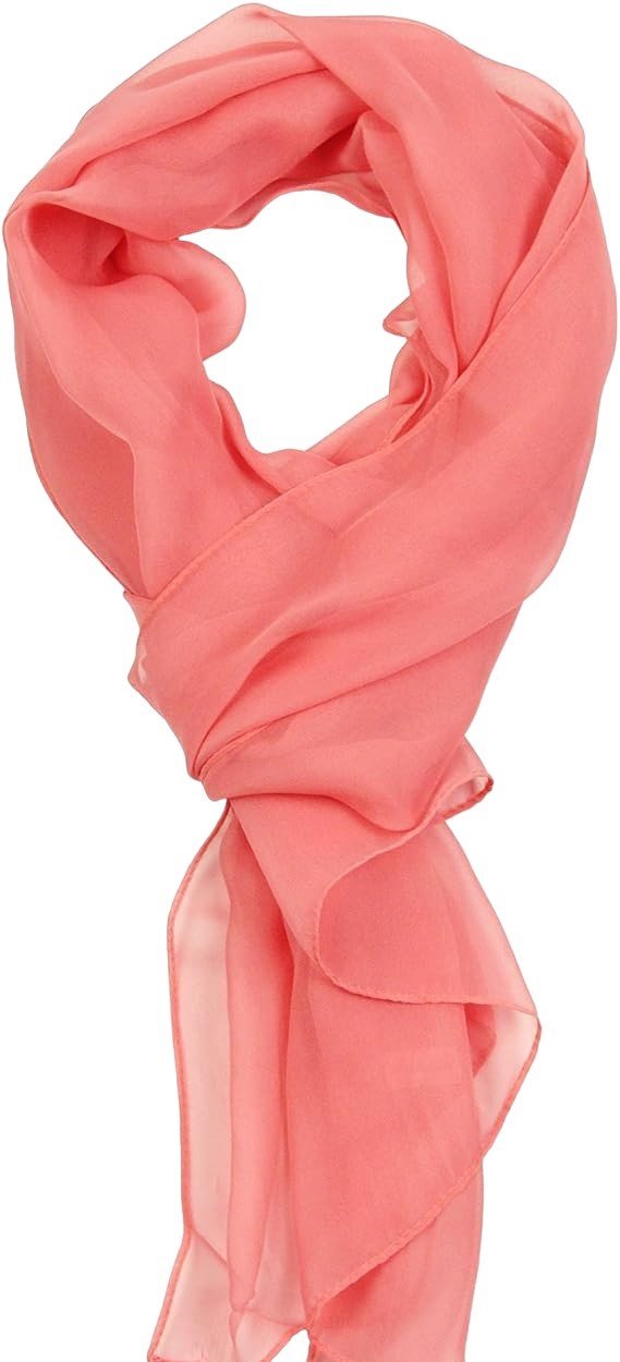 Women's Lightweight Silky Sheer Chiffon-Like Summer Scarves in Pretty Colors - Wear Sierra