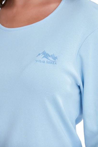 Women's Long-Sleeve Scoop Neck Shirt in Pretty Fall Colors - Wear Sierra