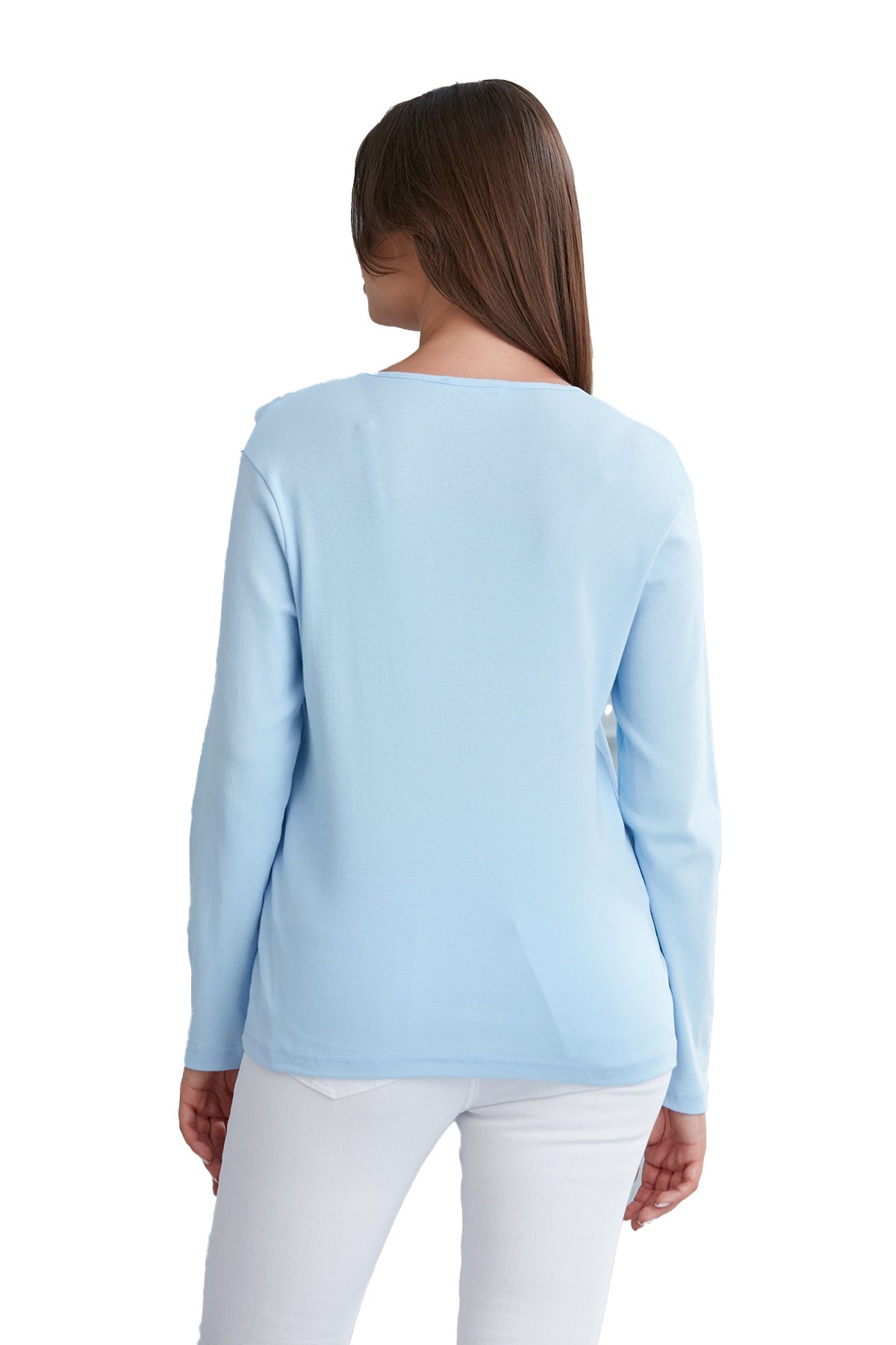 Women's Long-Sleeve Scoop Neck Shirt in Pretty Fall Colors - Wear Sierra