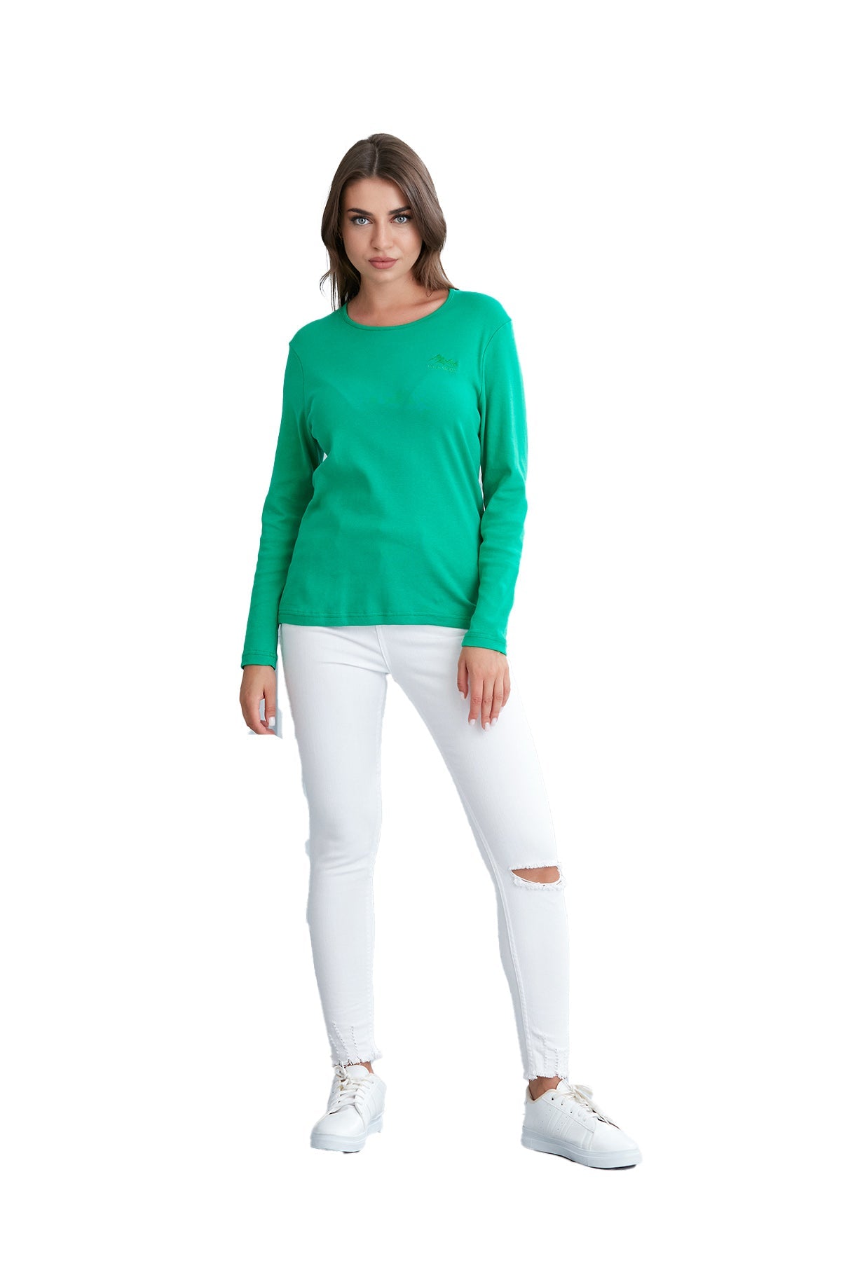 Women's Long-Sleeve Scoop Neck Shirt in Pretty Fall Colors - Wear Sierra