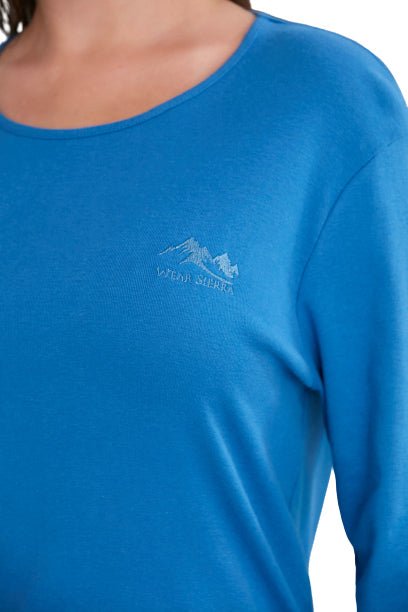 Women's Long-Sleeve Scoop Neck Shirt in Pretty Fall Colors - Wear Sierra