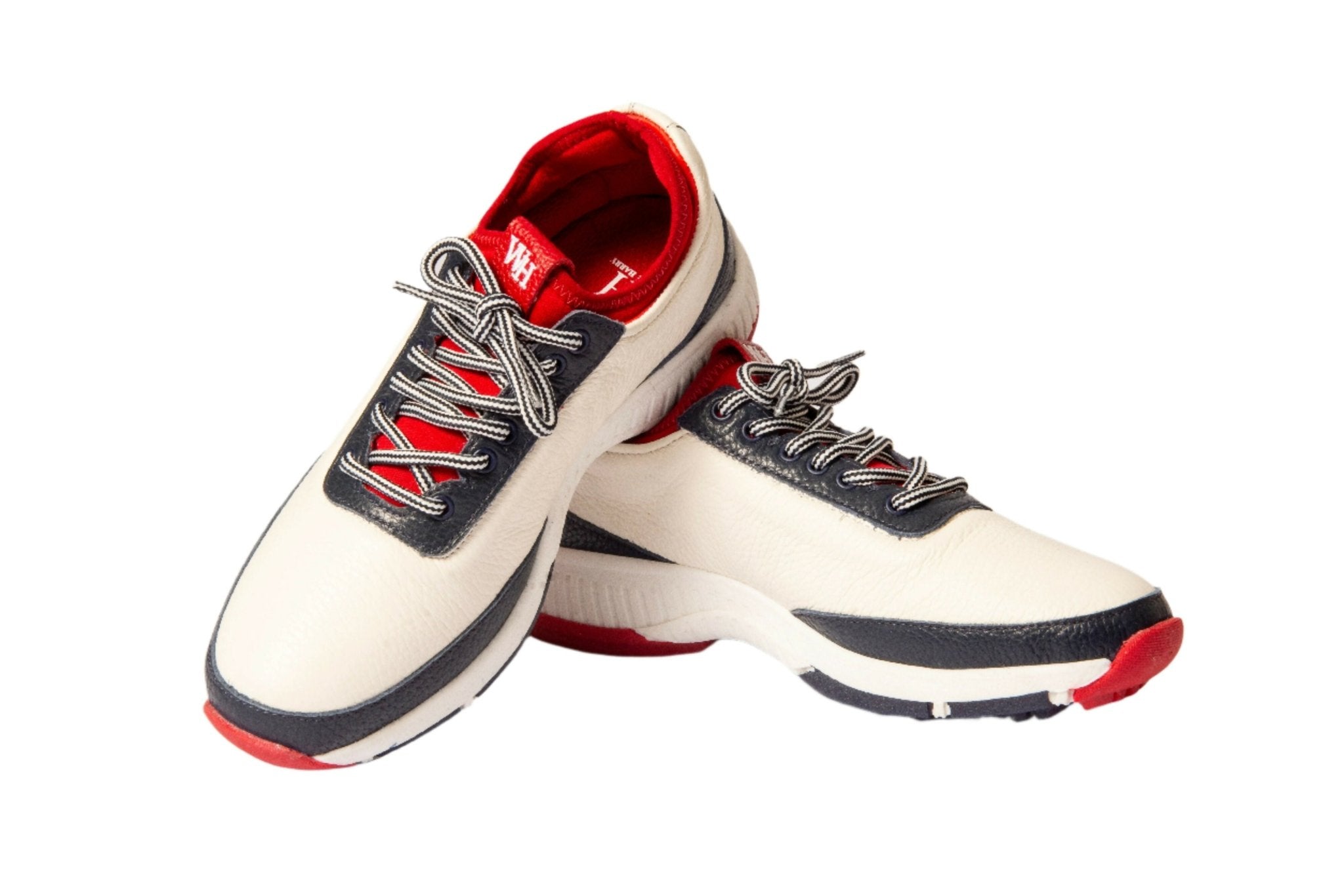 Women's Lynx Deerskin Golf Shoes in Navy & Red - Wear Sierra