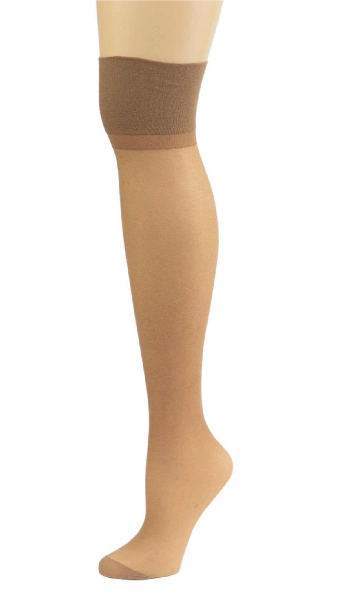 Women's Non-Silicone Thigh High Sheer Stretch Stockings in 6 Pair Packs - Wear Sierra