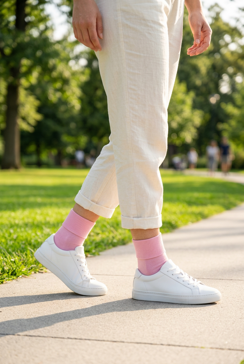 Women's Organic Cotton Seamless Toe Socks – Turn Cuff, 3-Pair Pack