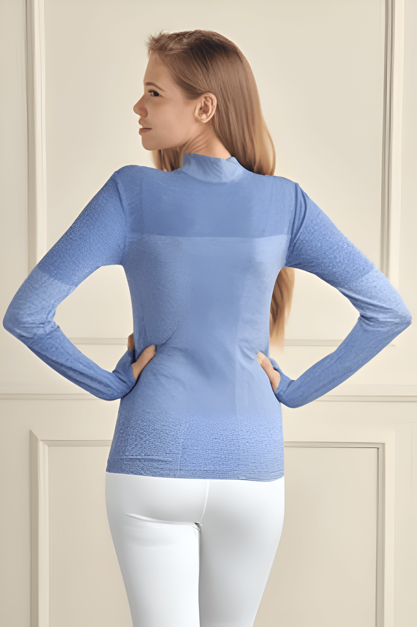 Women's Quarter Zip-Up Front Jacket with Thumb Holes - Great for Layering - Wear Sierra