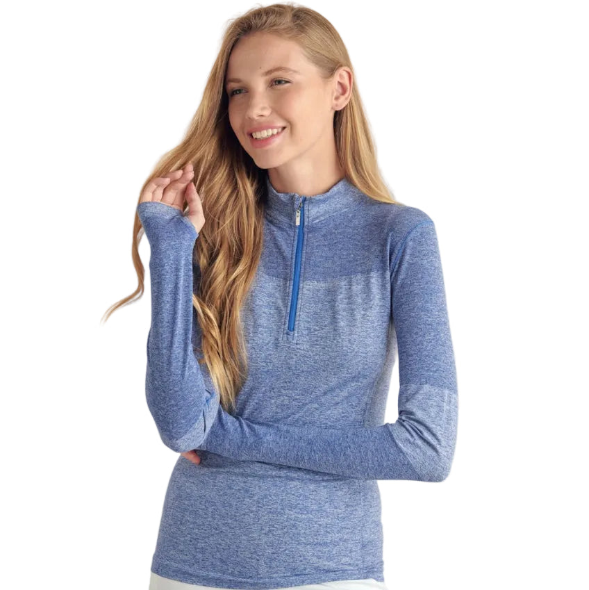 Women's Quarter Zip-Up Front Jacket with Thumb Holes - Great for Layering - Wear Sierra