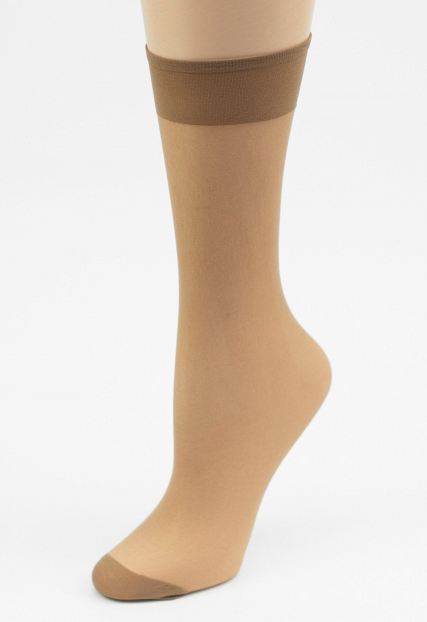 Women's Queen Size Stay-Up Nylon Knee Highs Comfort Hosiery with Reinforced Toe - Wear Sierra
