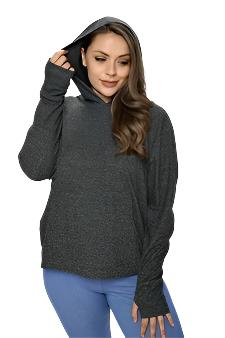 Women's Regular and Plus Size French Terry Activewear Hoodie - Great for Cool Mornings, Workout Gear and Layering - Wear Sierra