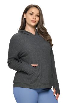 Women's Regular and Plus Size French Terry Activewear Hoodie - Great for Cool Mornings, Workout Gear and Layering - Wear Sierra